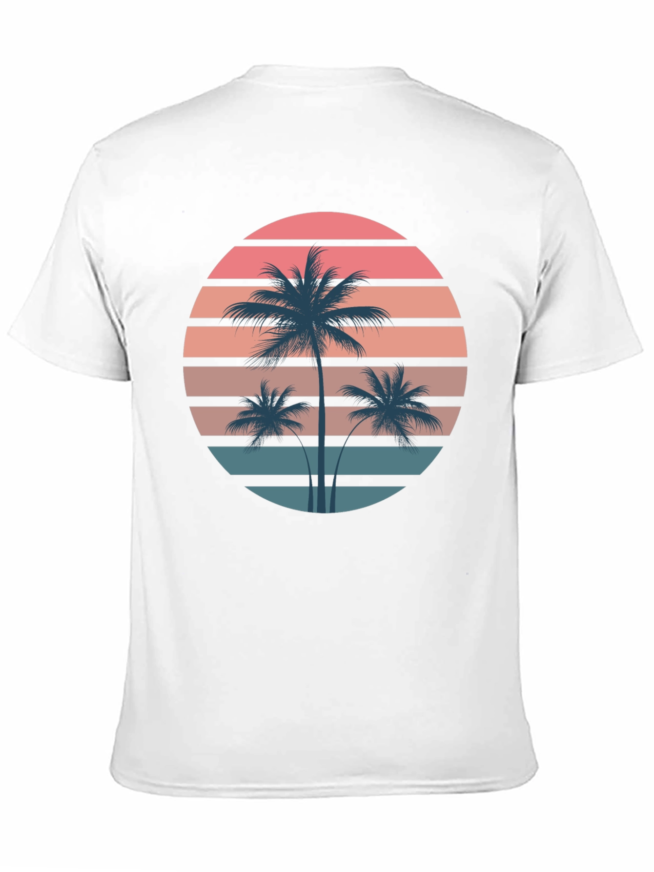 Retro Palm Tree Sunset Graphic T-Shirt