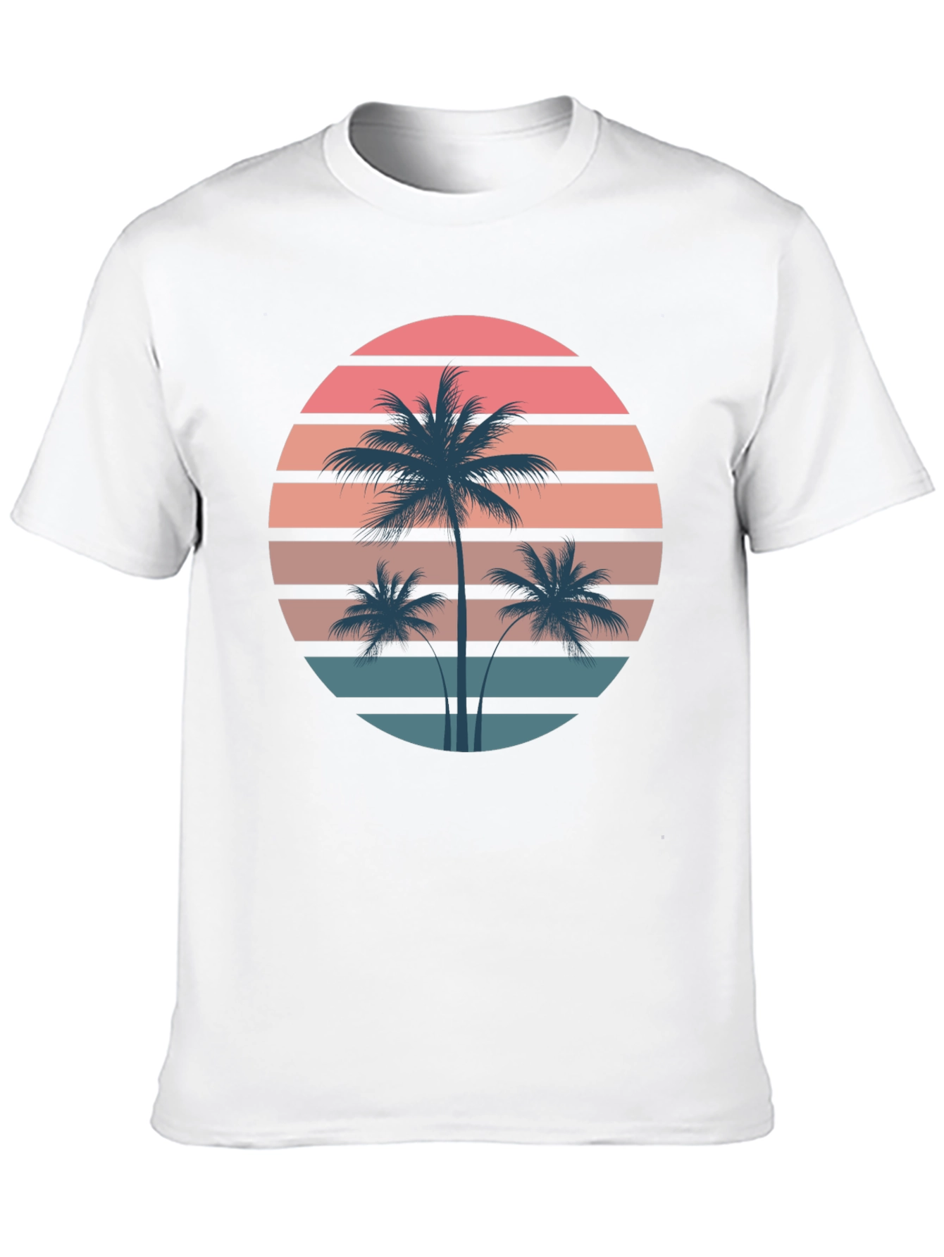 Retro Palm Tree Sunset Graphic T-Shirt