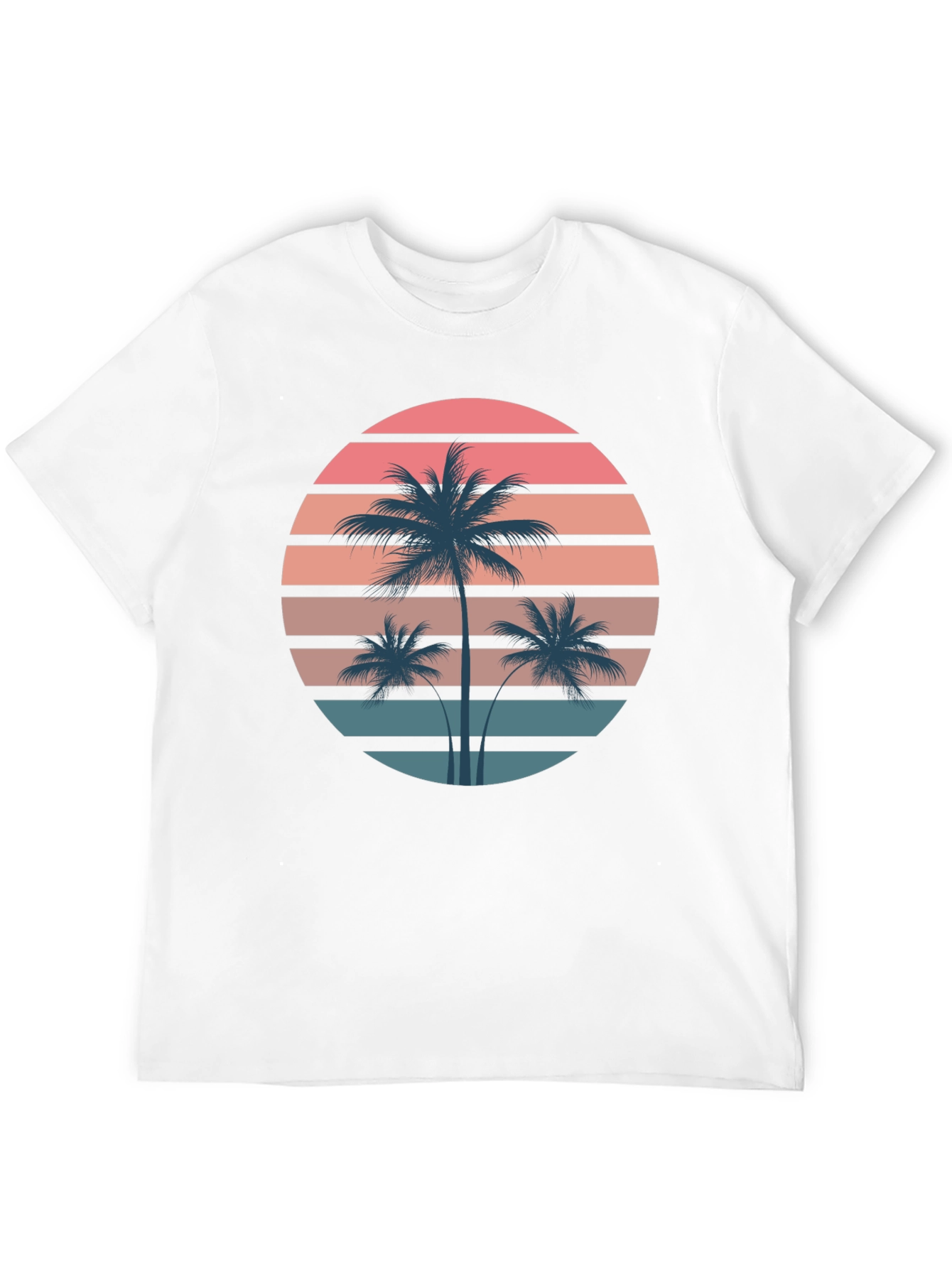 Retro Palm Tree Sunset Graphic T-Shirt