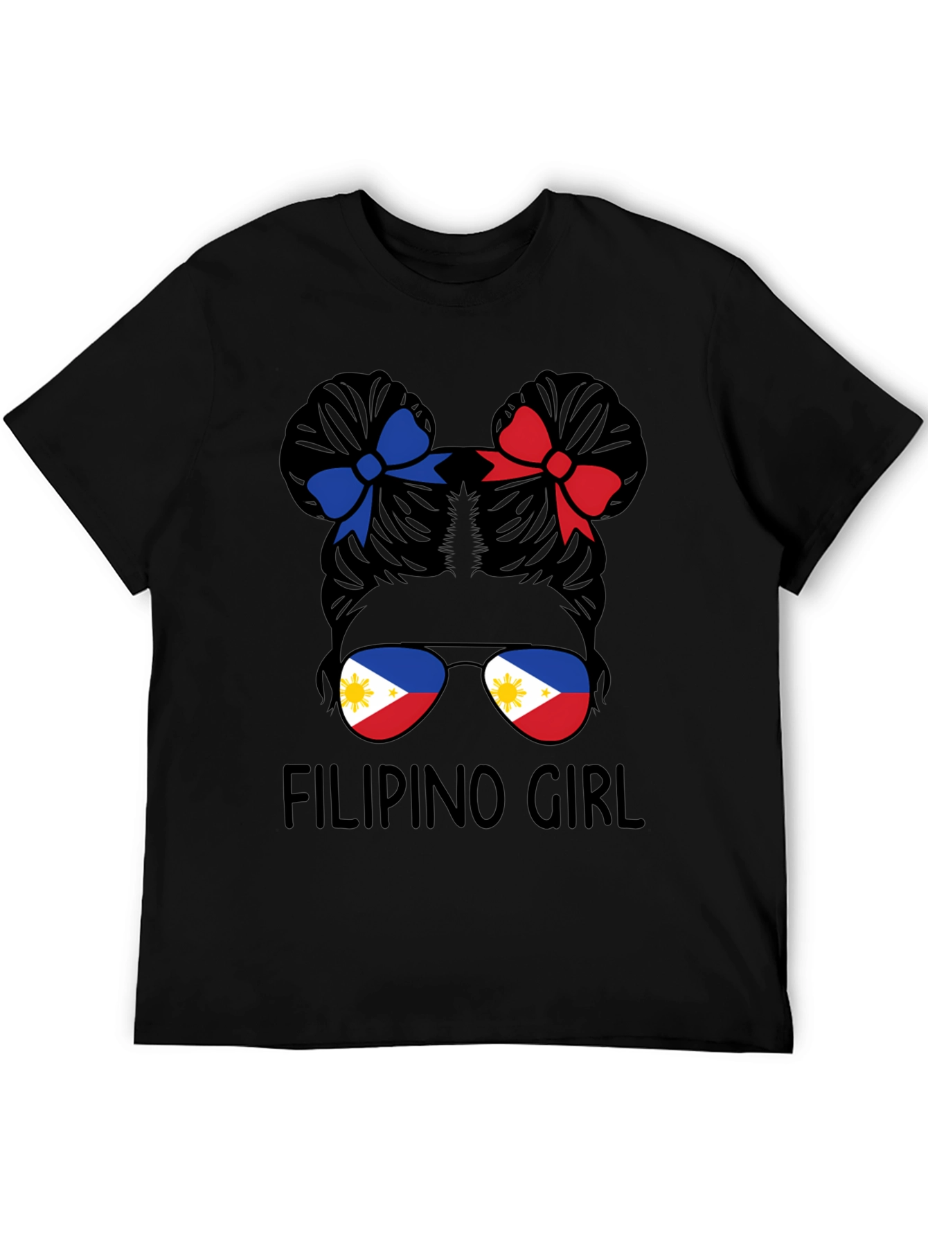 Filipino Girl T-Shirt - Messy Bun Design