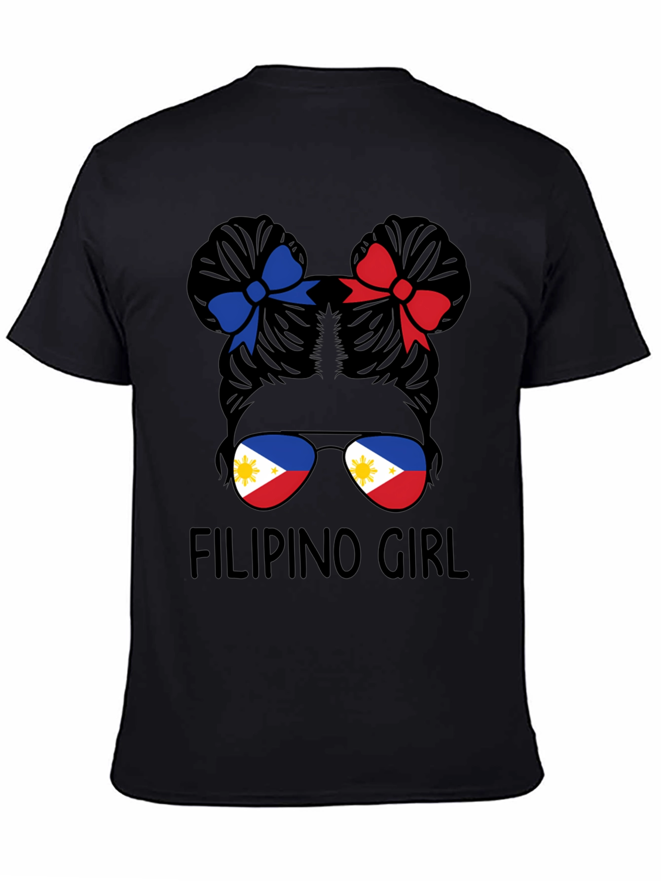 Filipino Girl T-Shirt - Messy Bun Design