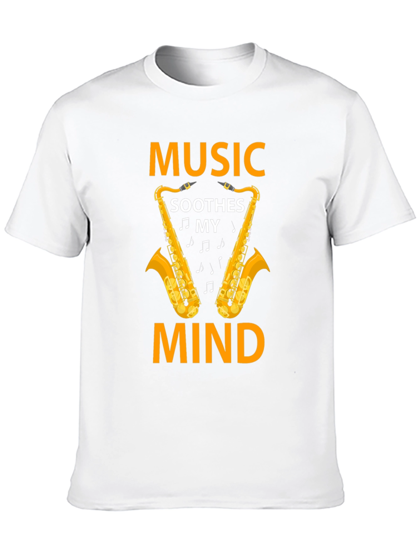 Music Soothes My Mind Saxophone Graphic T-Shirt