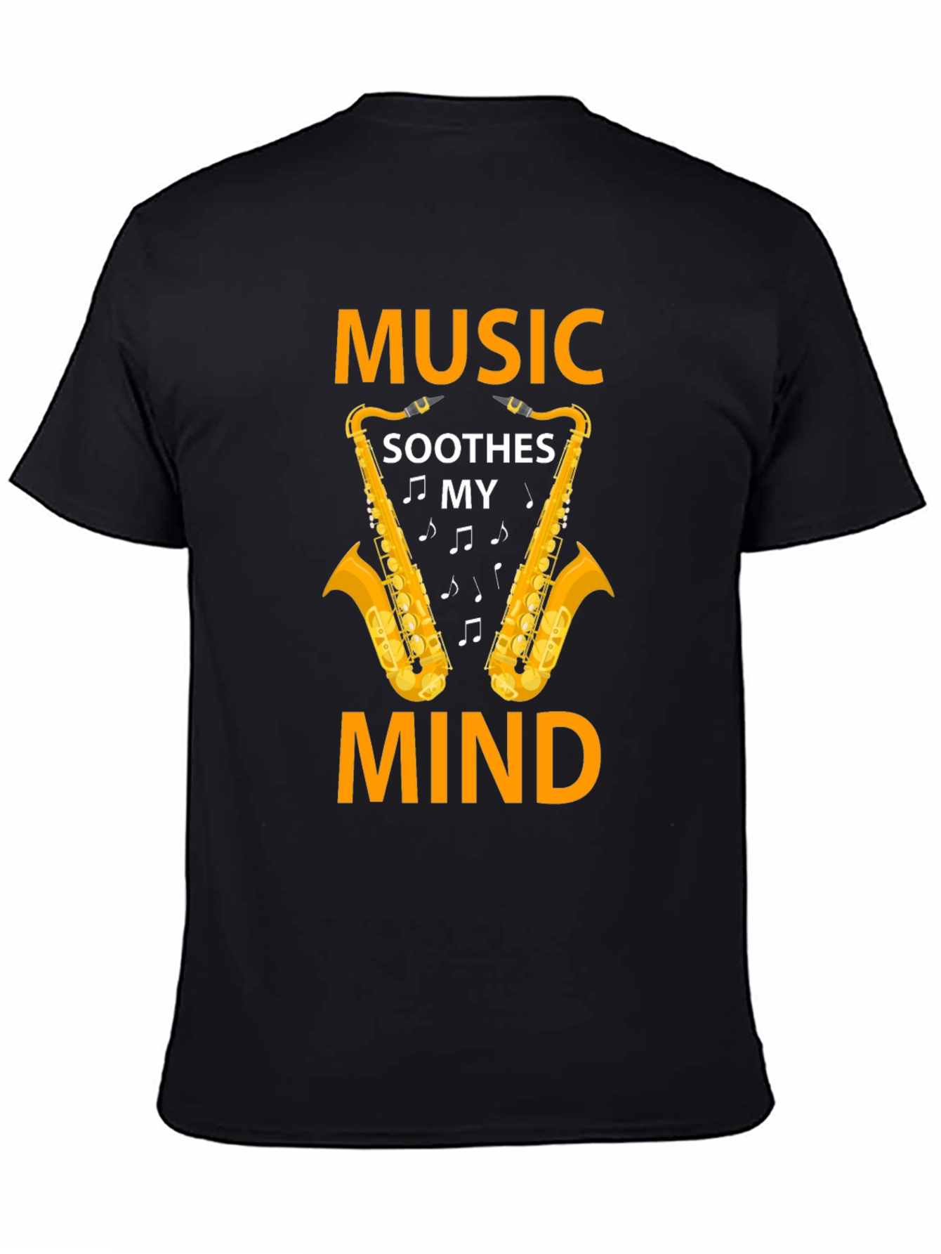 Music Soothes My Mind Saxophone Graphic T-Shirt