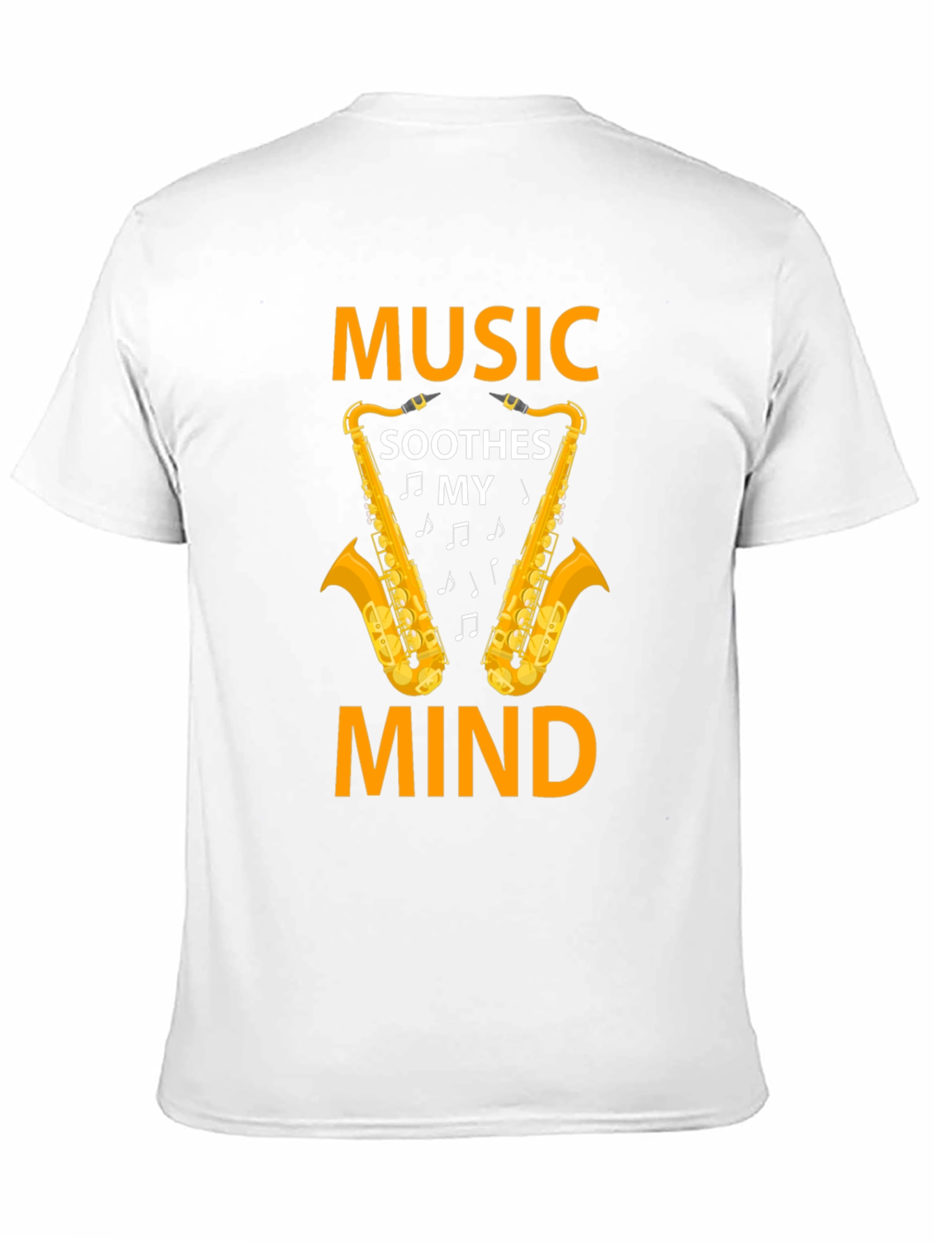Music Soothes My Mind Saxophone Graphic T-Shirt