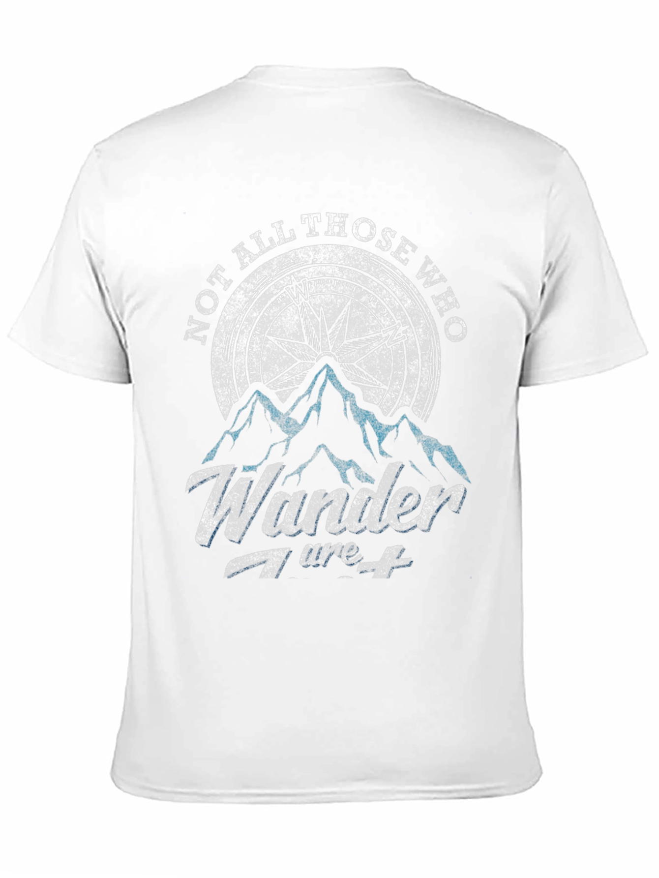 Not All Those Who Wander T-Shirt Compass Adventure Black