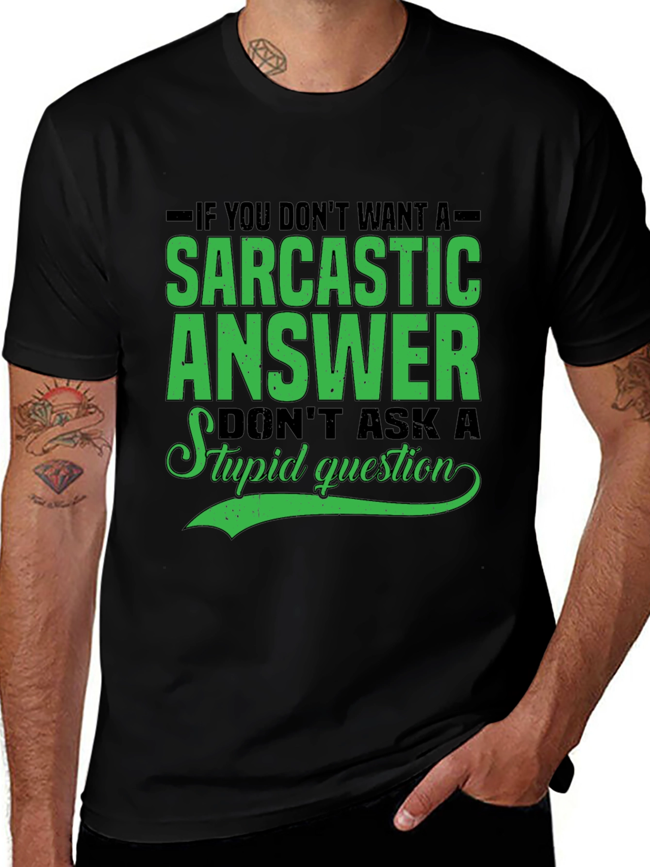 Sarcastic Answer Tee - Funny Graphic T-Shirt