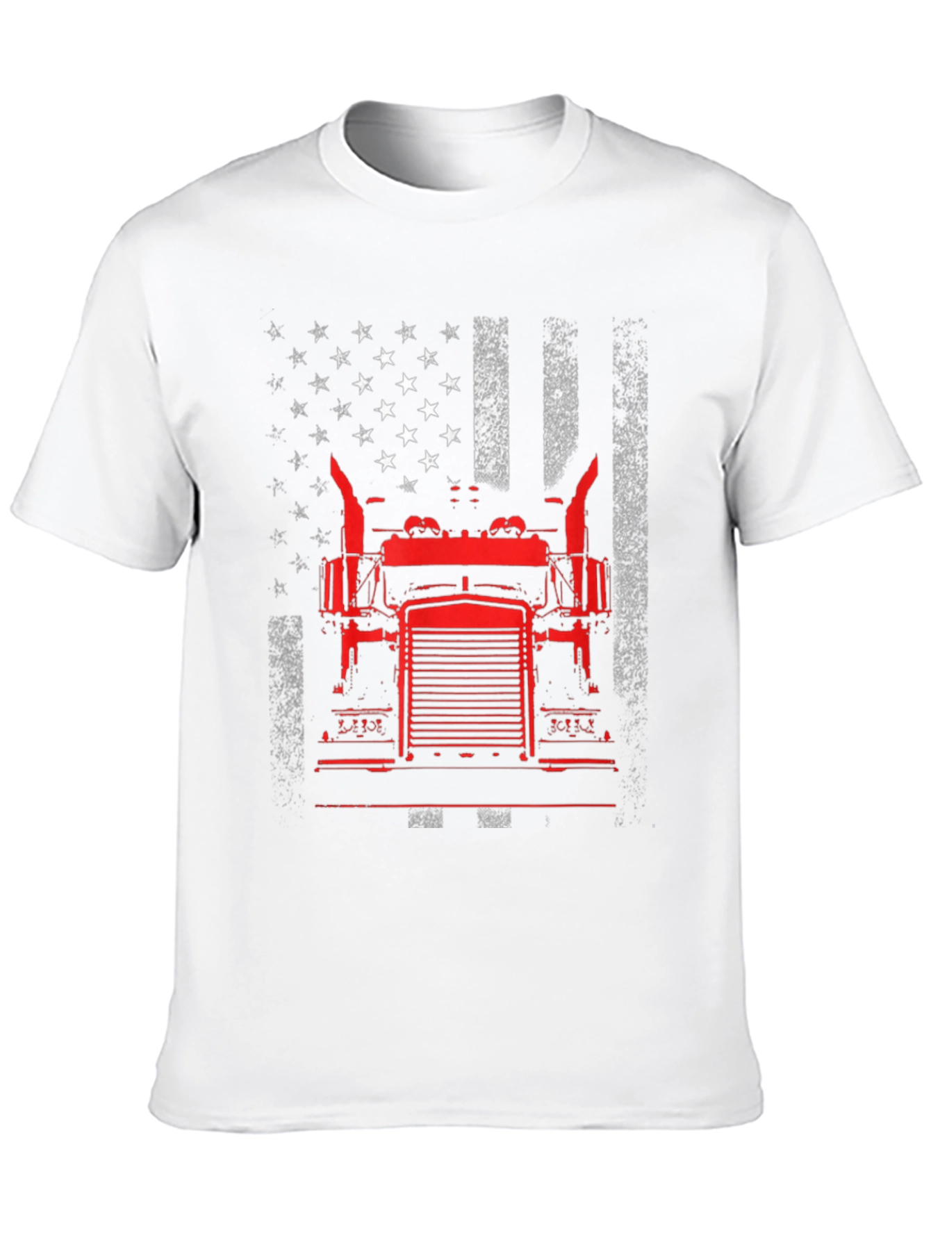 Trucker American Flag Graphic T-Shirt