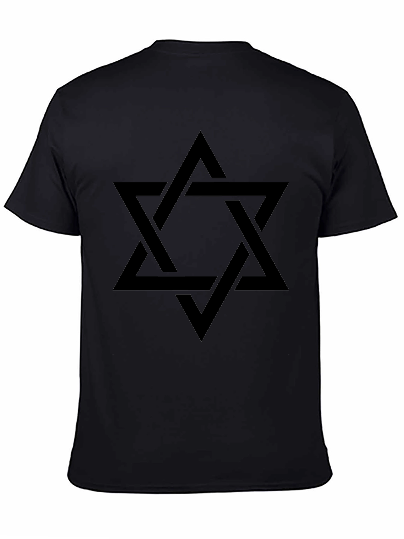 Star of David Black T-Shirt - Classic Style