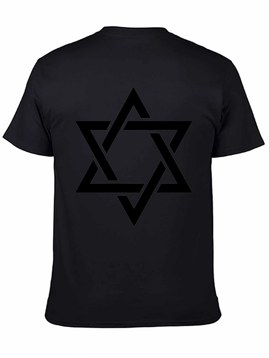 Star of David Black T-Shirt - Classic Style