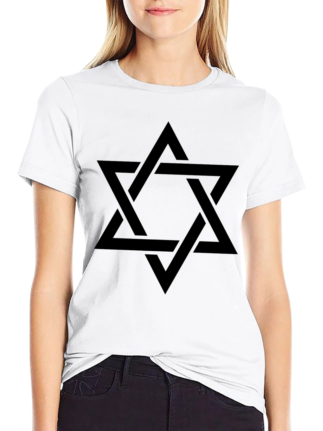 Star of David Black T-Shirt - Classic Style