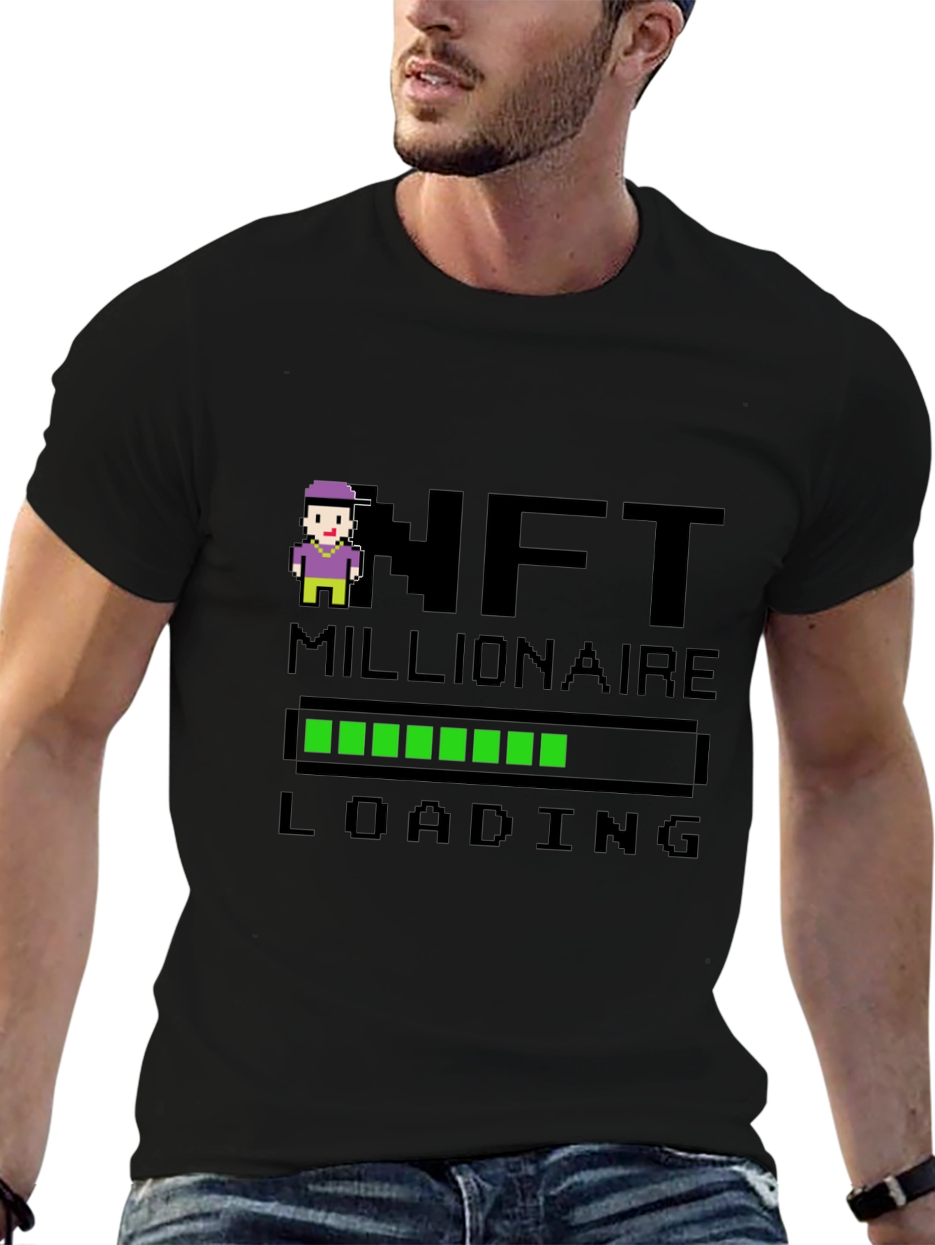 NFT Millionaire Loading Black T-Shirt