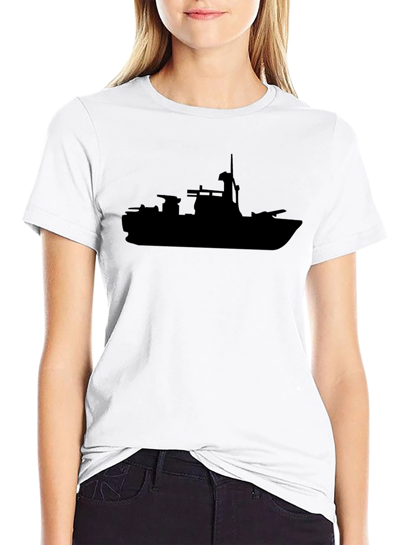 Black Battleship Graphic Tee - Mens