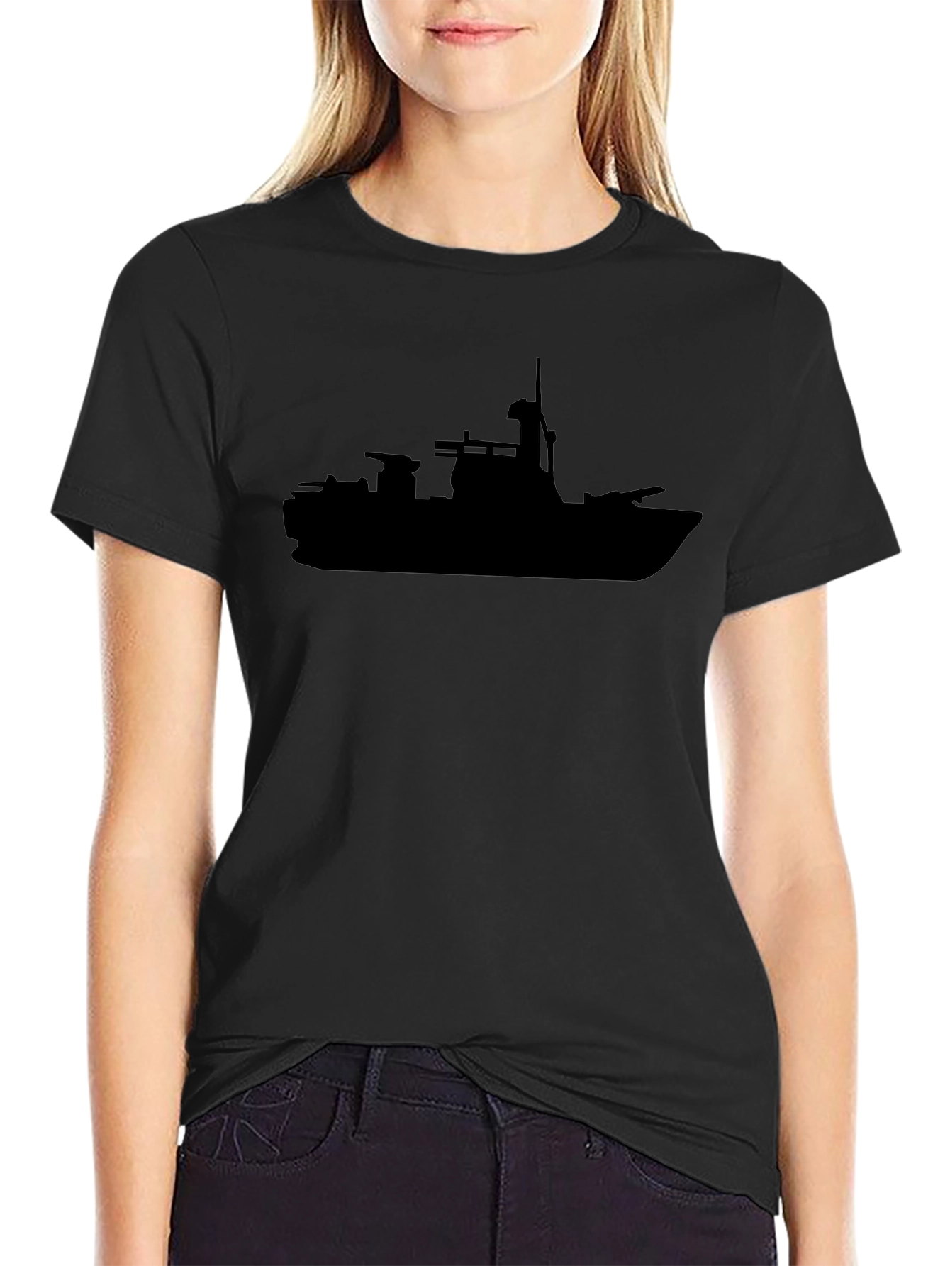 Black Battleship Graphic Tee - Mens