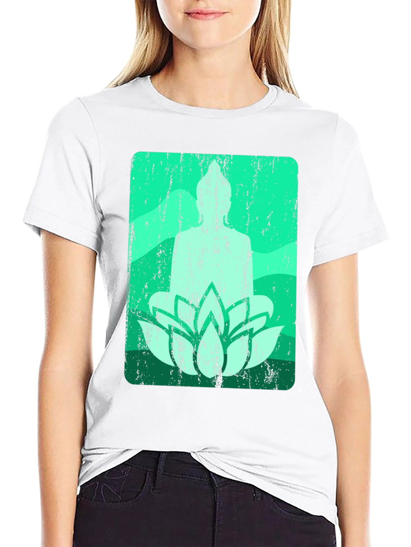 Buddha Lotus Graphic T-Shirt