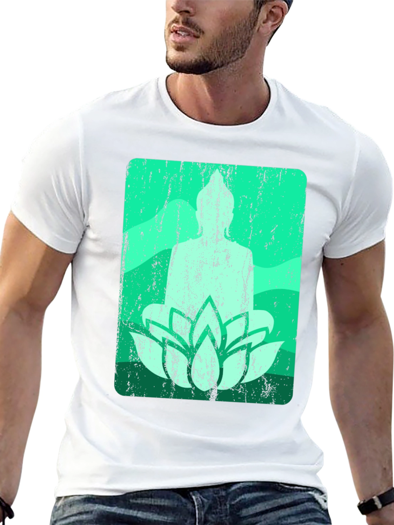 Buddha Lotus Graphic T-Shirt