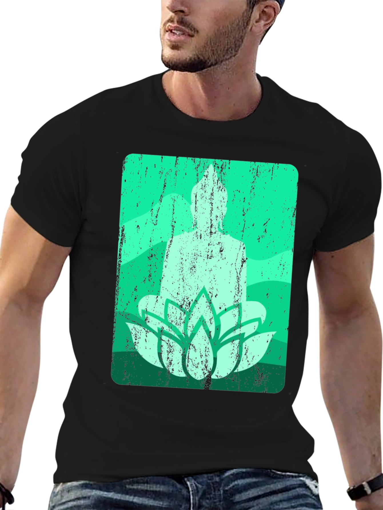 Buddha Lotus Graphic T-Shirt