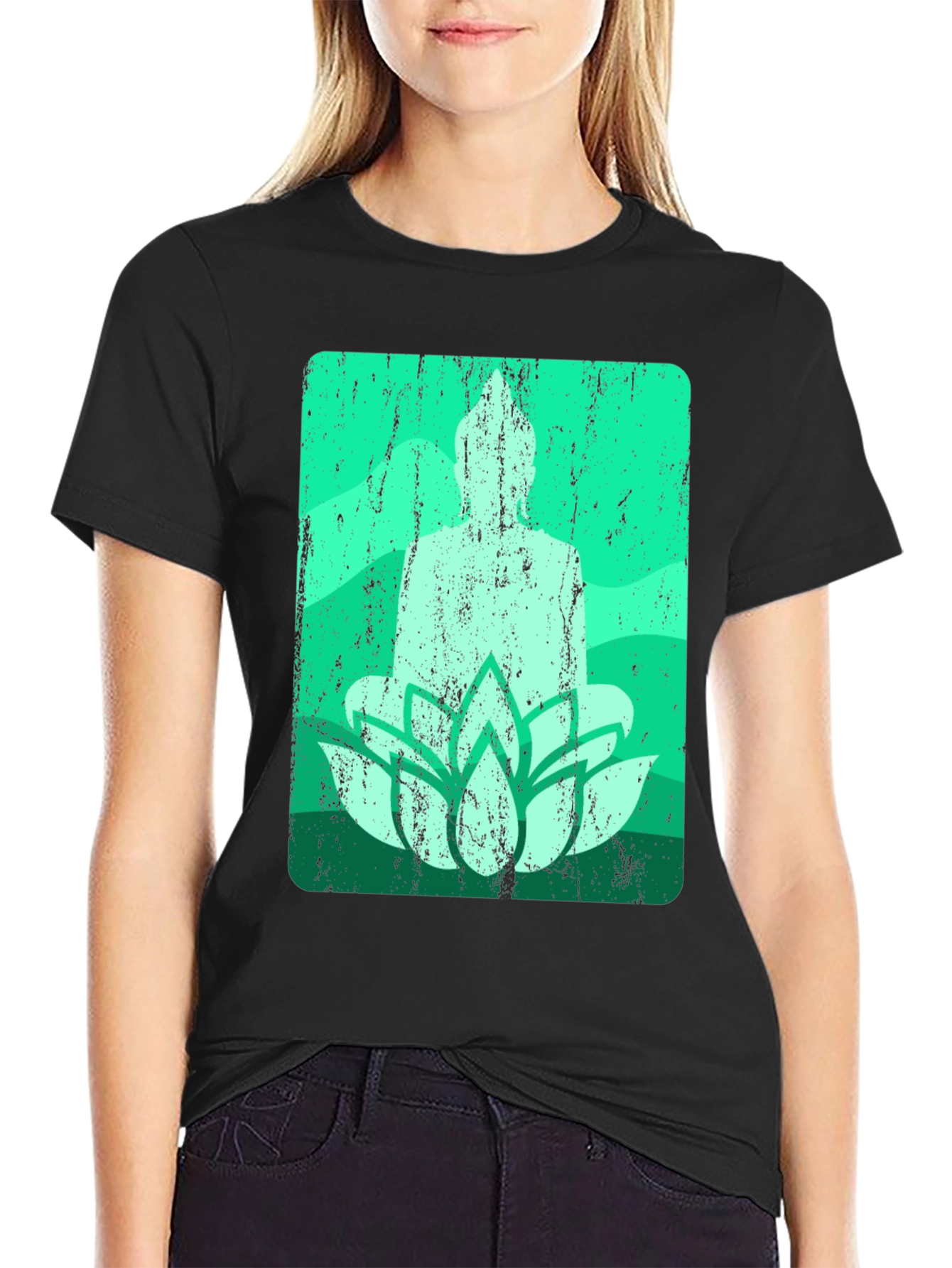 Buddha Lotus Graphic T-Shirt
