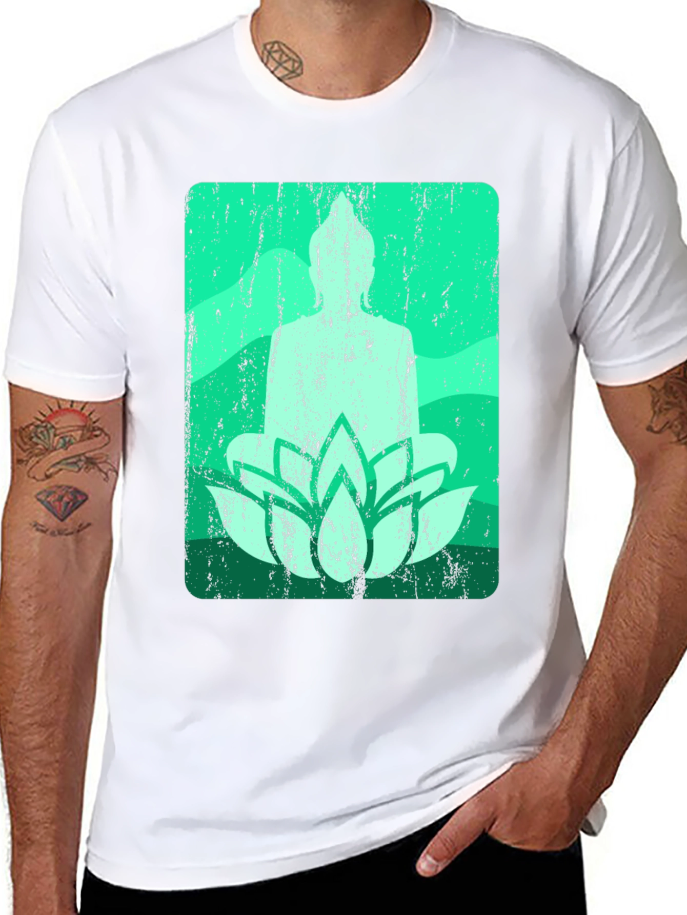 Buddha Lotus Graphic T-Shirt