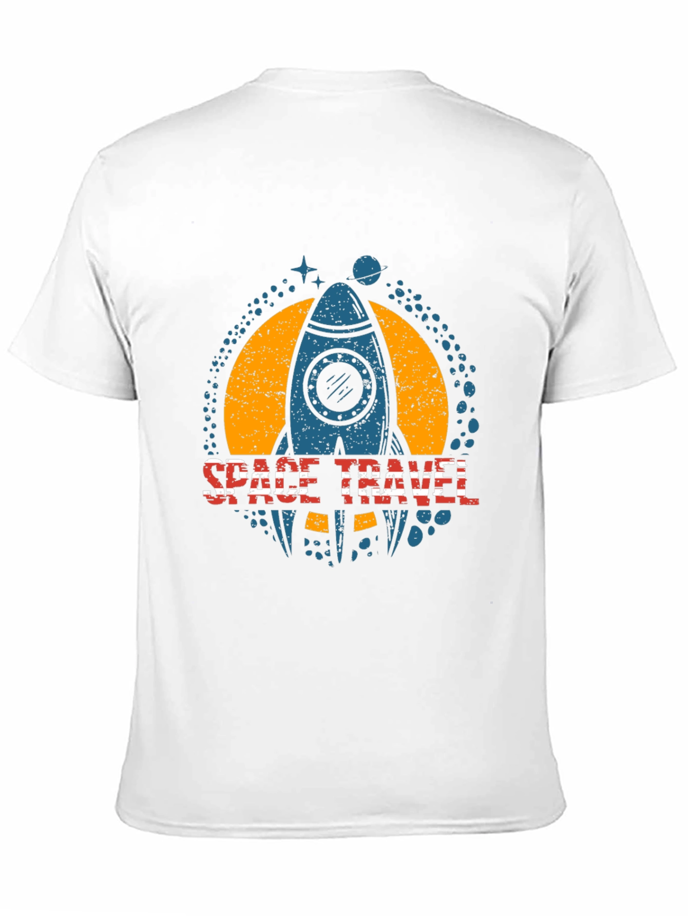 Space Travel Rocket Graphic T-Shirt