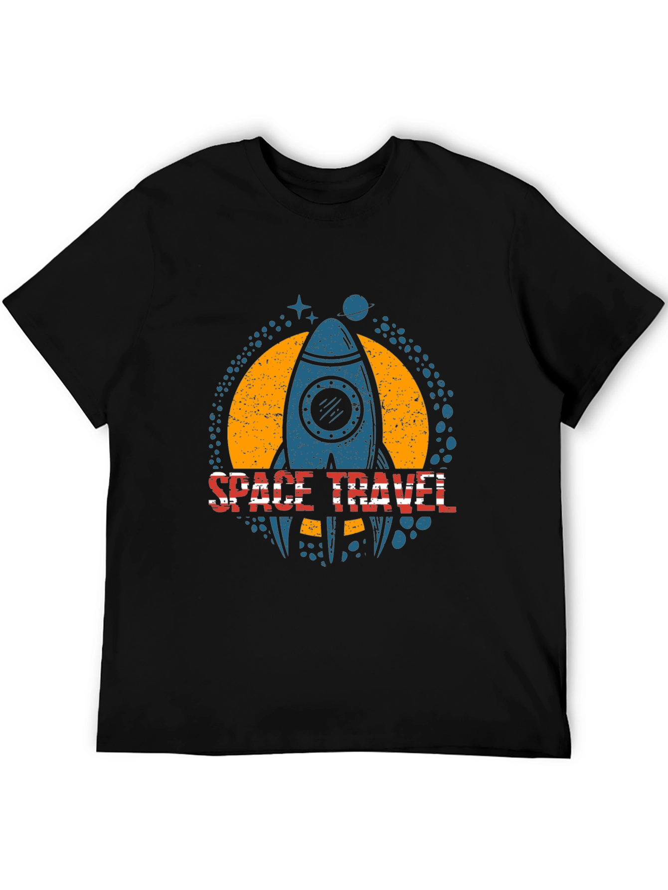 Space Travel Rocket Graphic T-Shirt