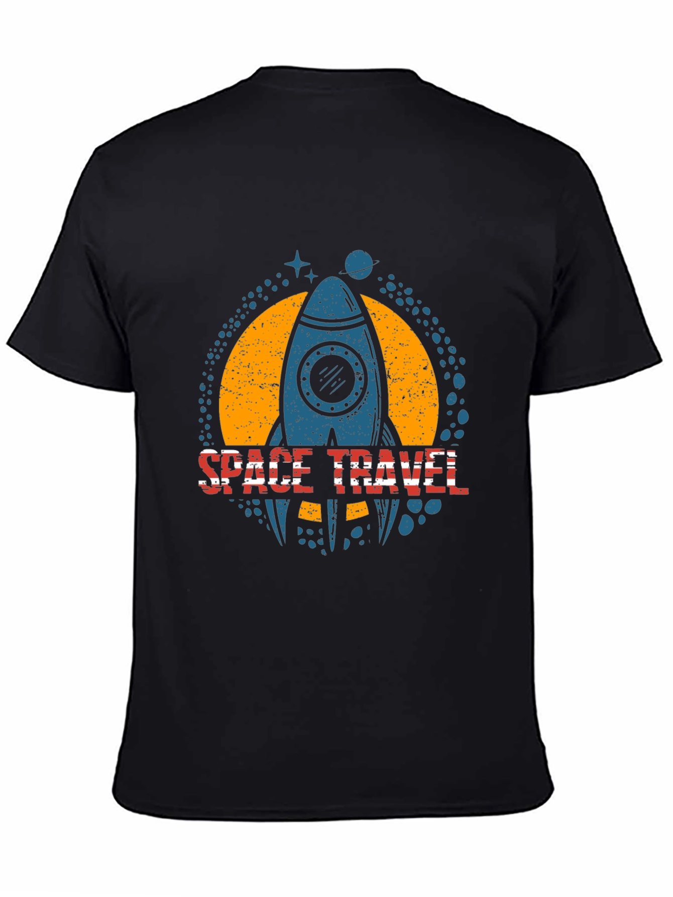 Space Travel Rocket Graphic T-Shirt