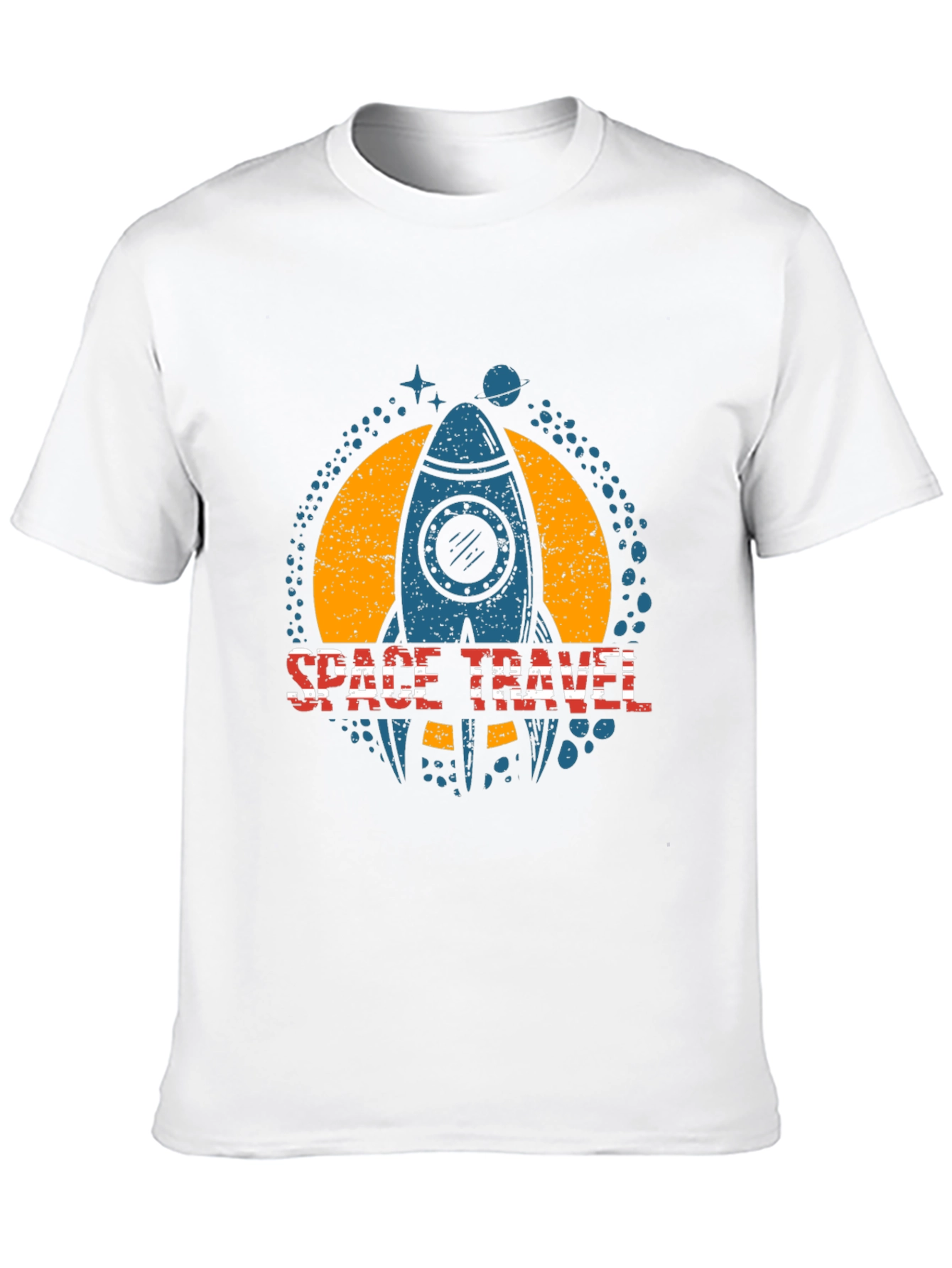 Space Travel Rocket Graphic T-Shirt