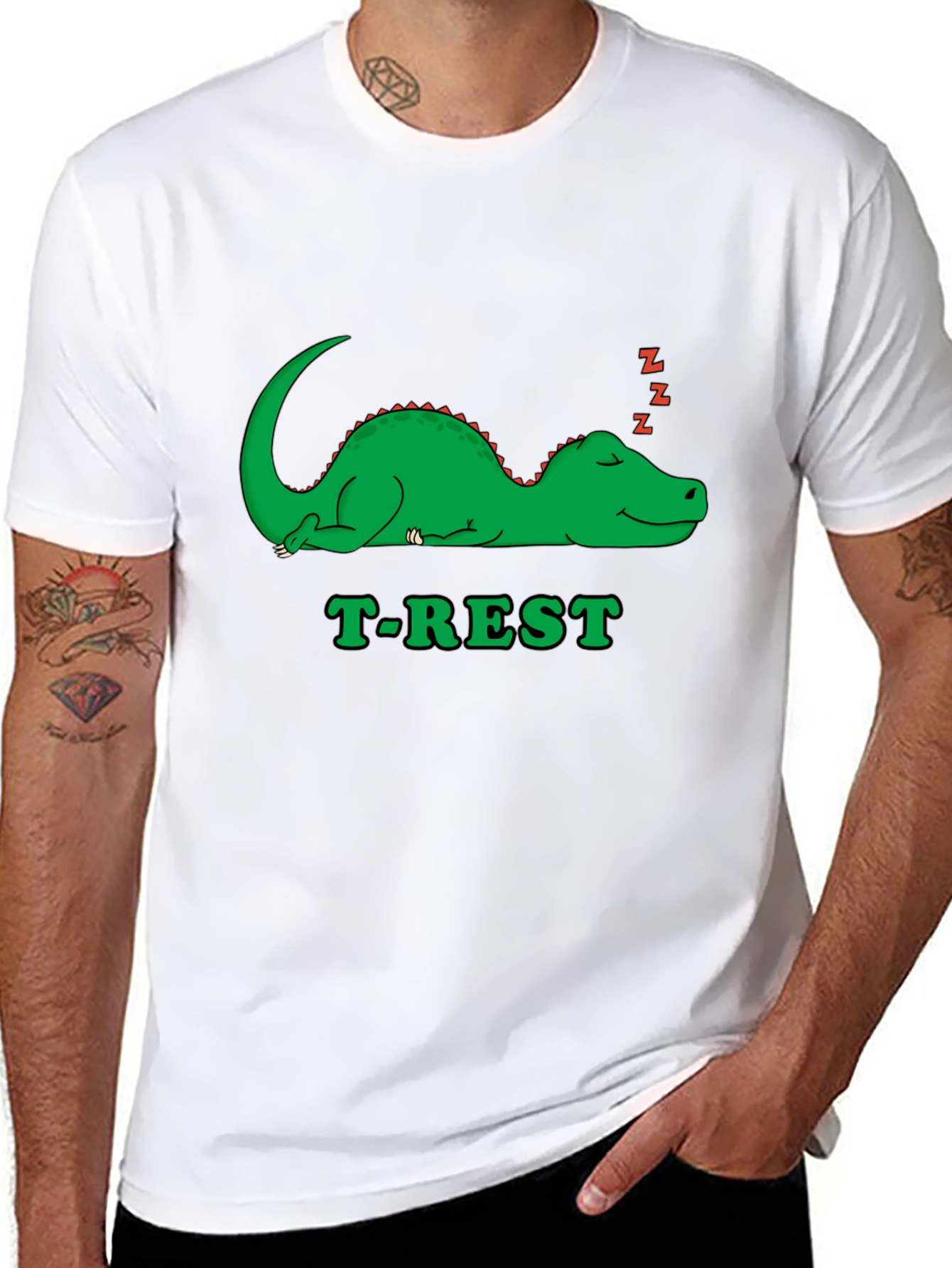 T-Rest Dinosaur Black T-Shirt