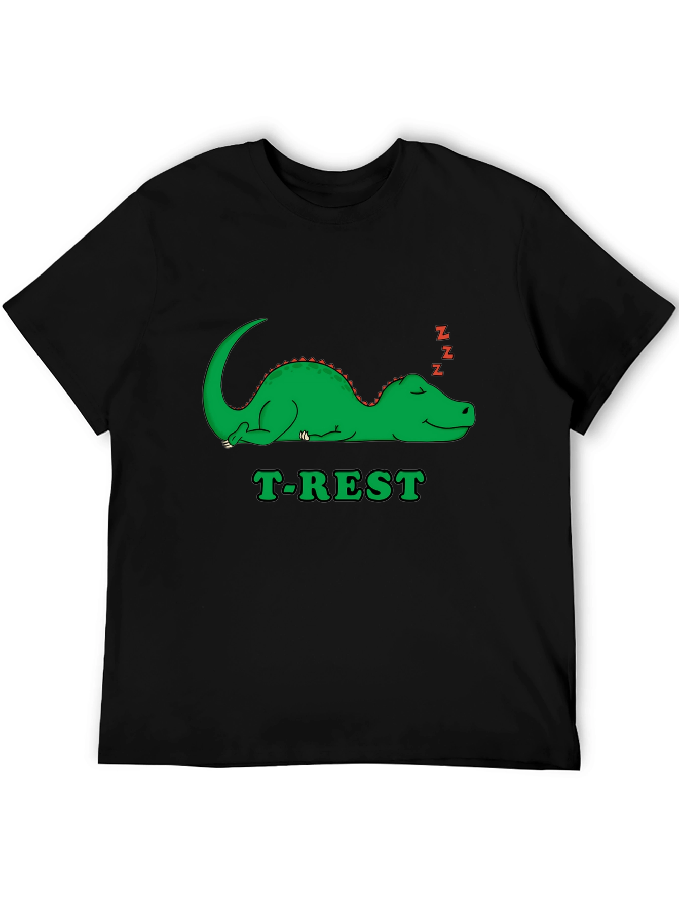 T-Rest Dinosaur Black T-Shirt