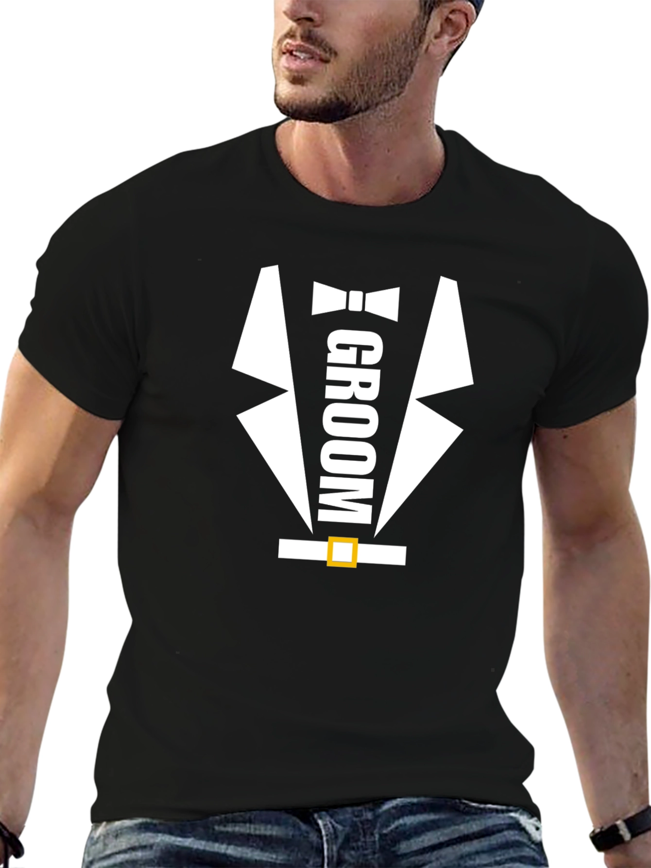 Groom Tuxedo T-Shirt Funny Wedding Party Tee