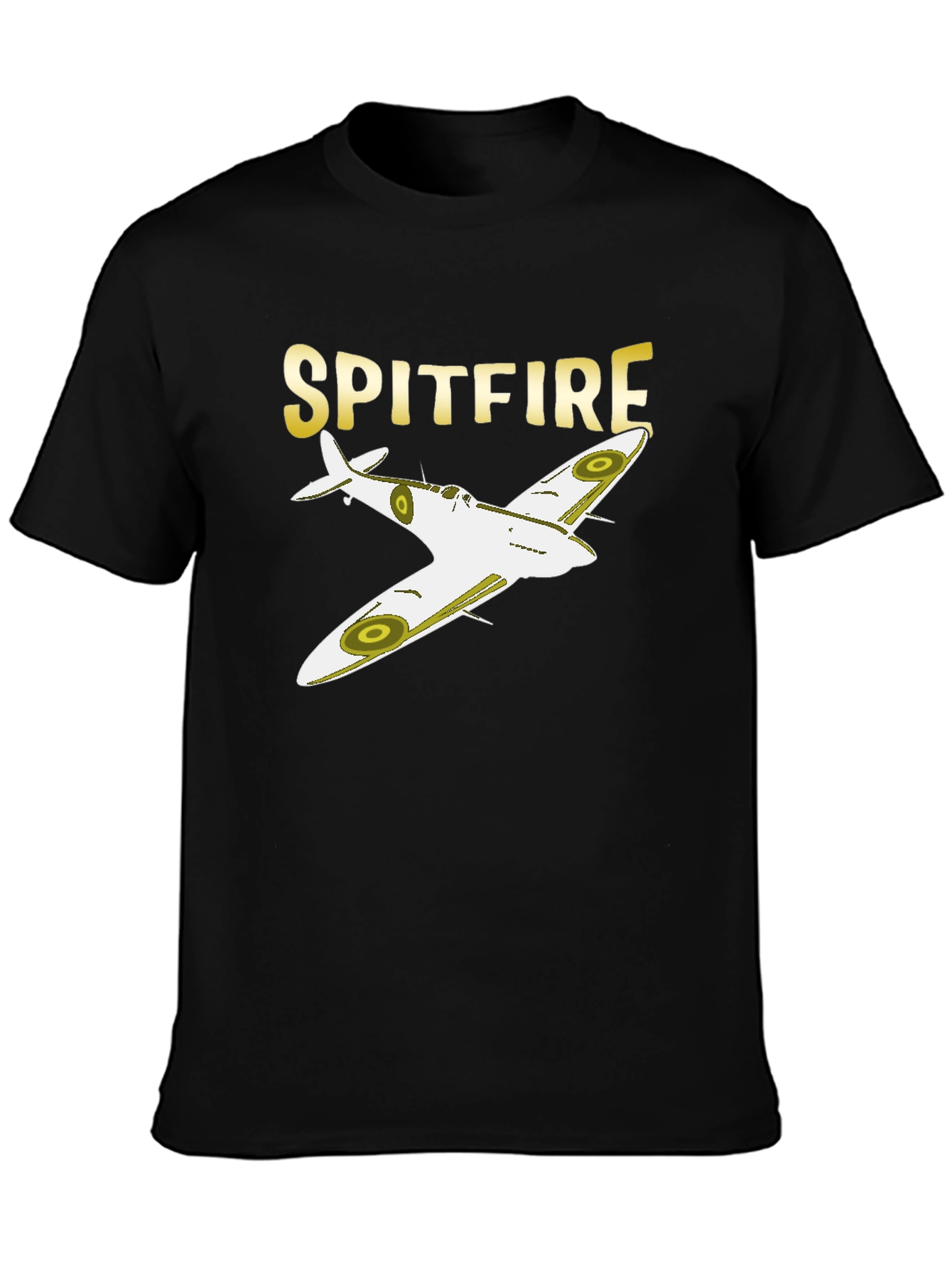 Spitfire Plane Graphic T-Shirt - Classic Aviation Tee