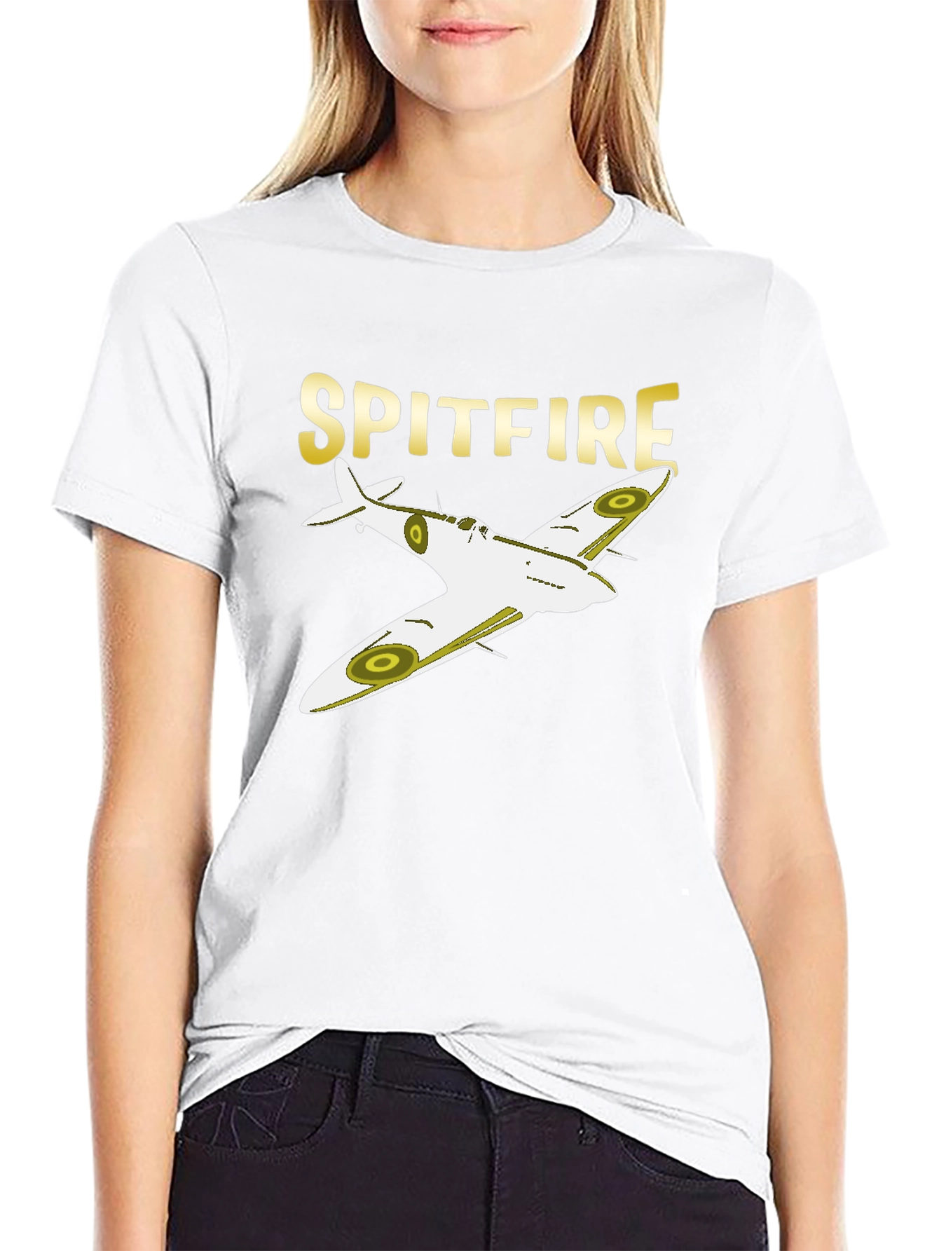 Spitfire Plane Graphic T-Shirt - Classic Aviation Tee
