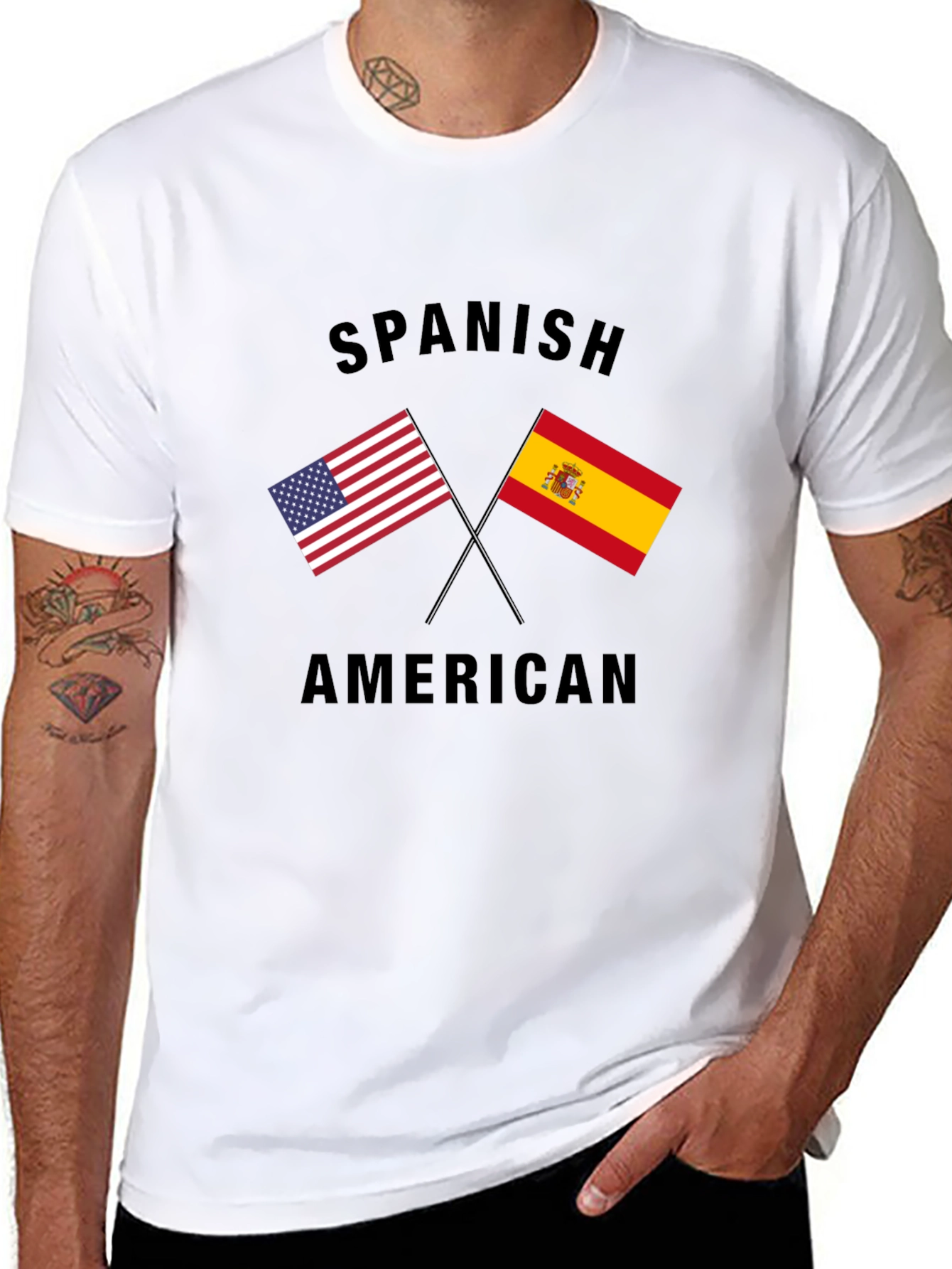 Spanish American Flag Graphic T-Shirt