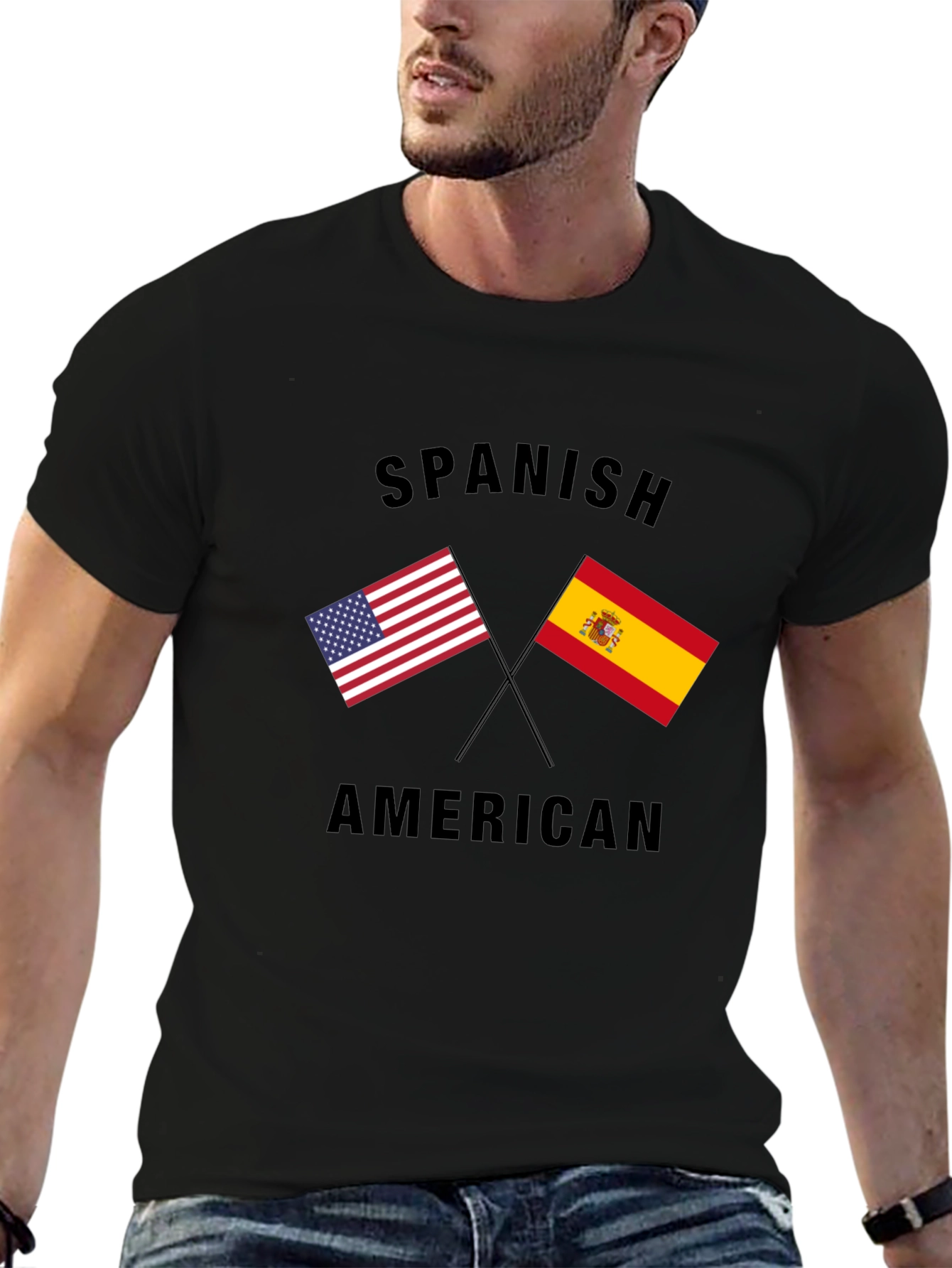 Spanish American Flag Graphic T-Shirt