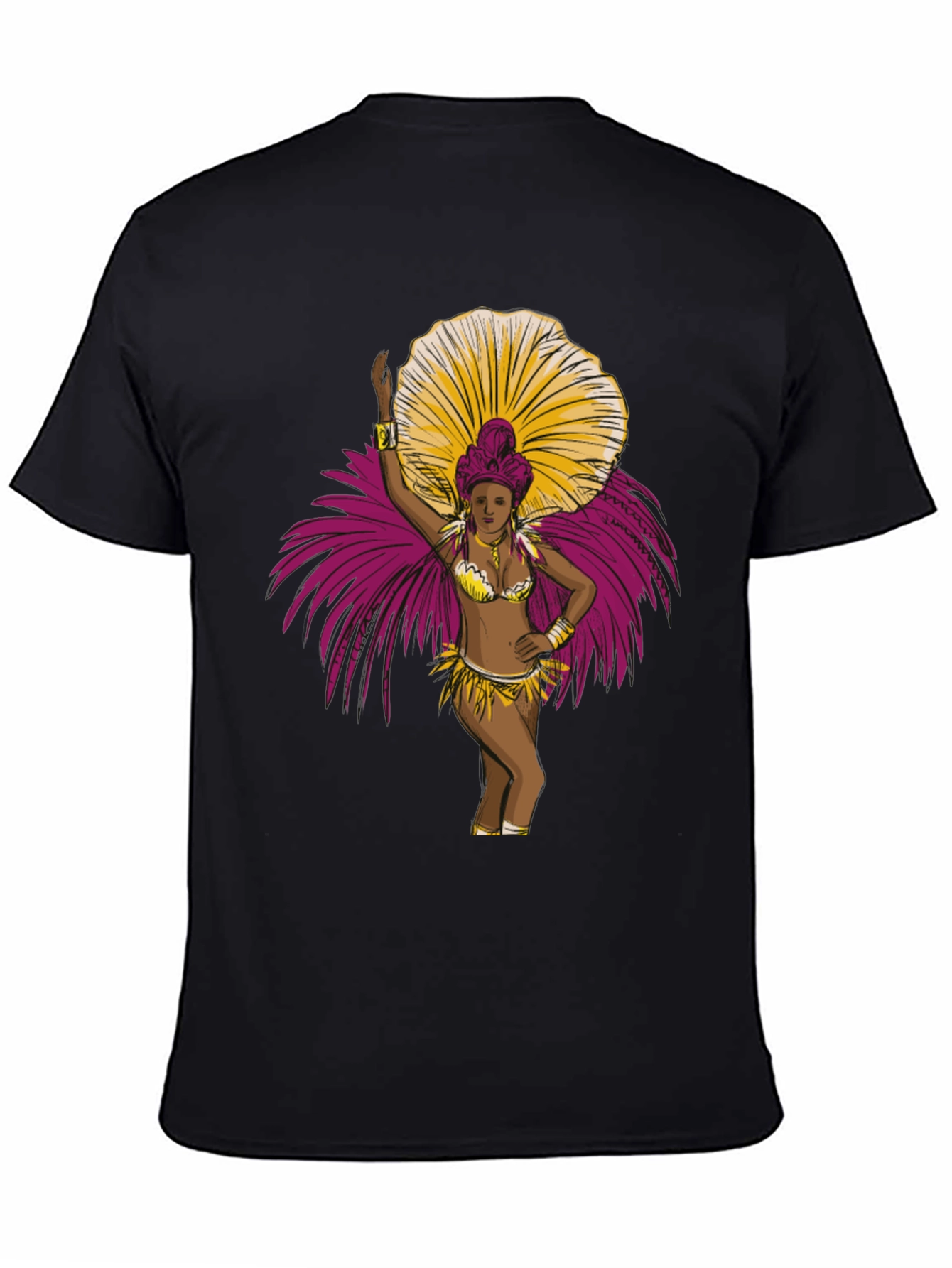 Carnival Dancer Graphic T-Shirt - Bold Black Tee