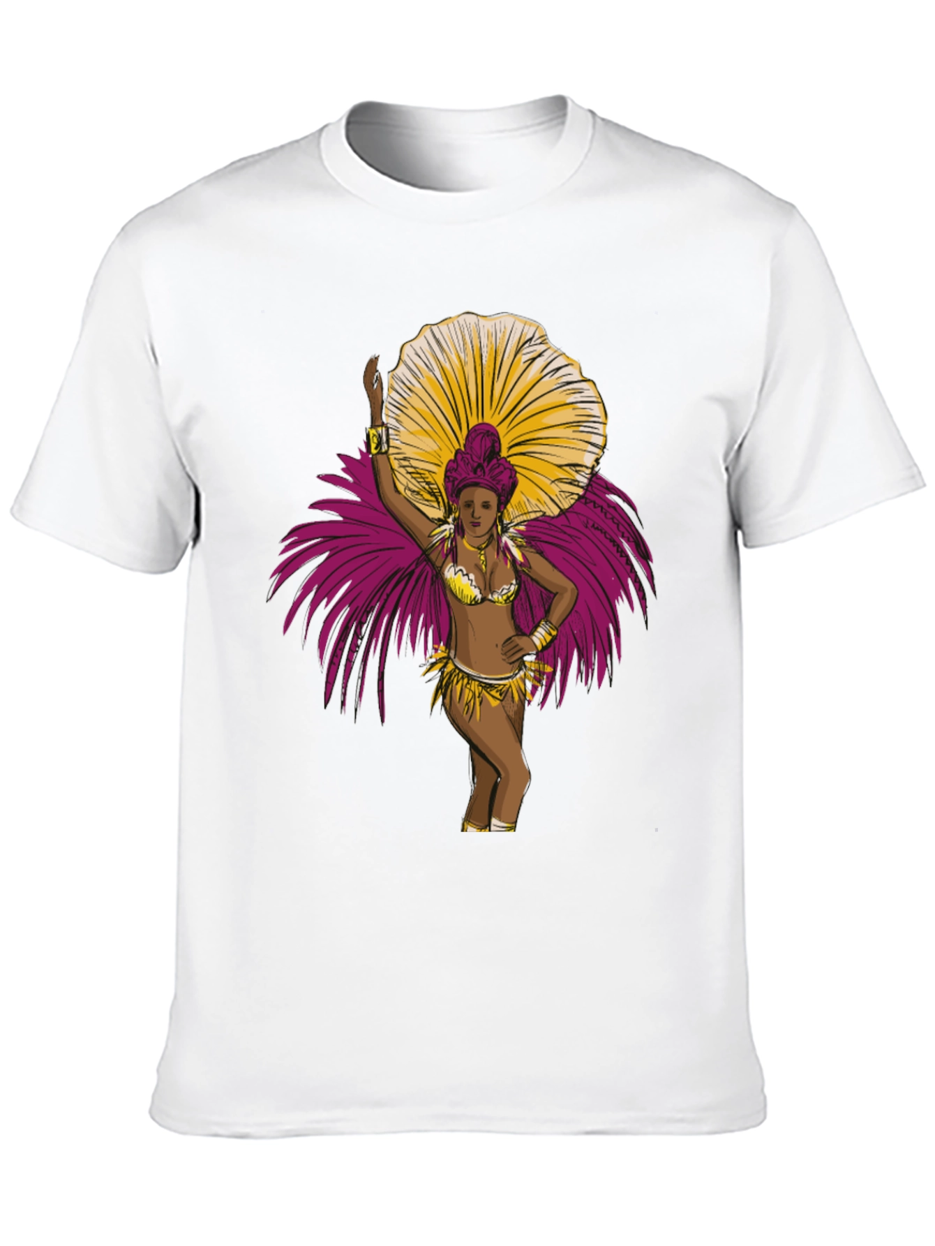 Carnival Dancer Graphic T-Shirt - Bold Black Tee