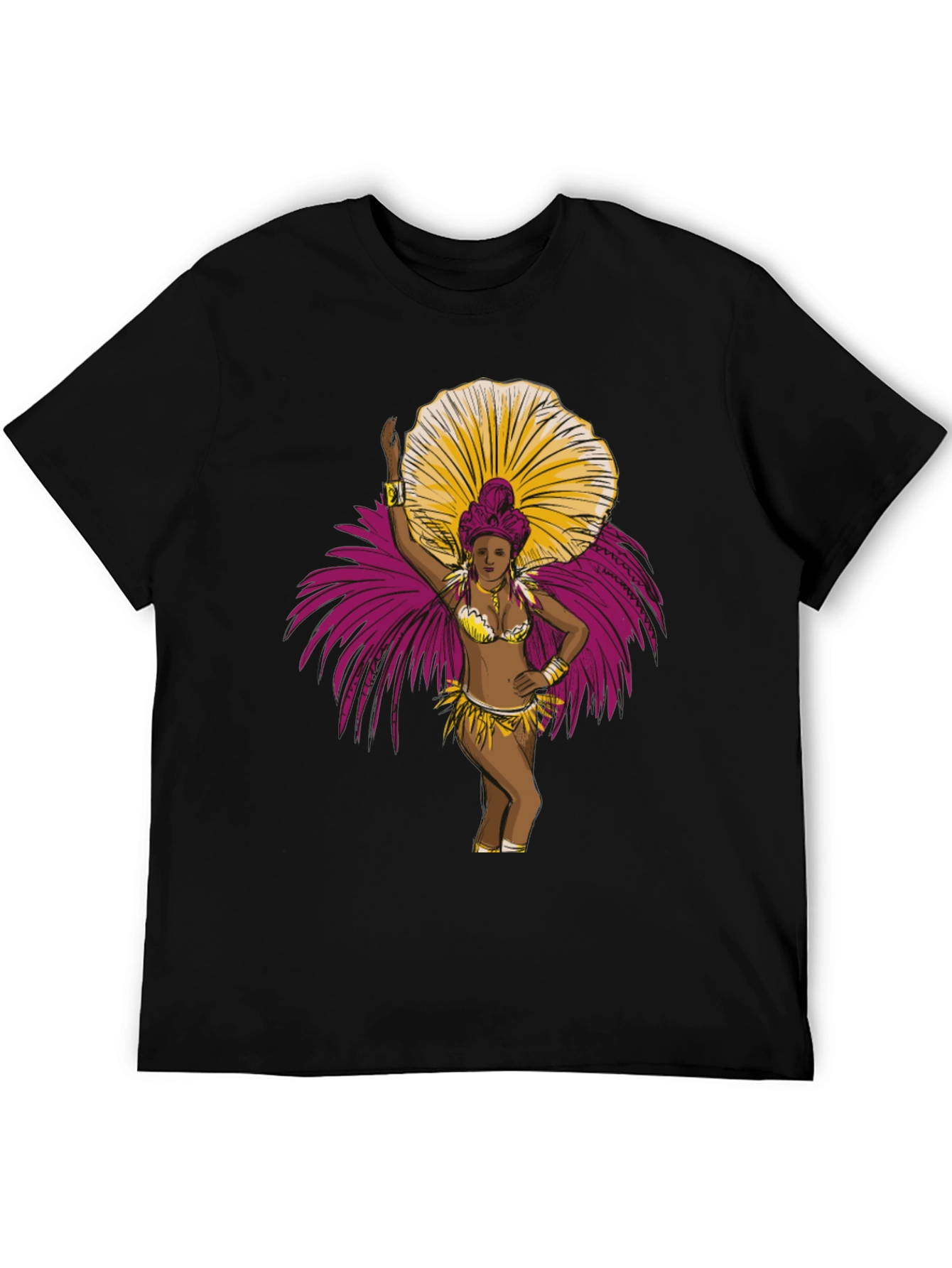 Carnival Dancer Graphic T-Shirt - Bold Black Tee