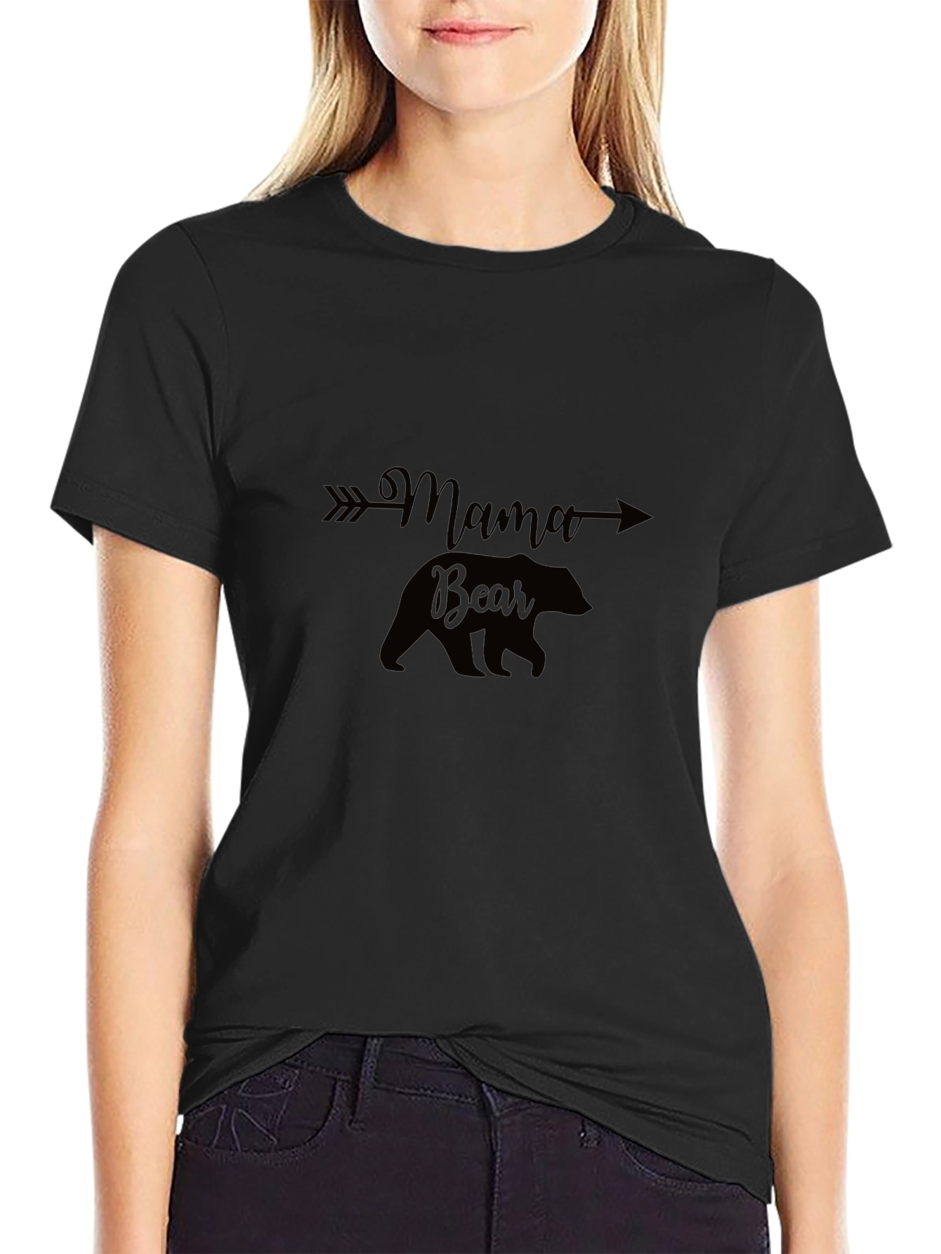 Mama Bear Arrow T-Shirt - Black