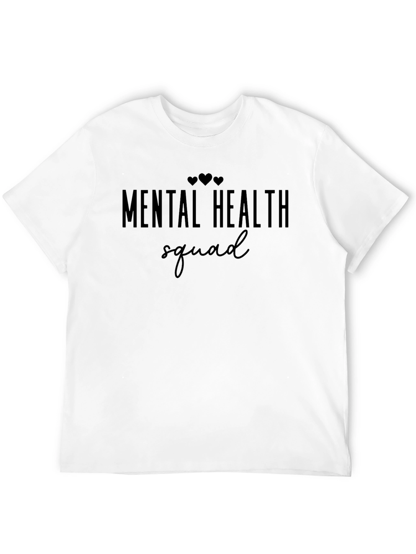 Mental Health Squad Graphic Tee - Black Crew Neck
