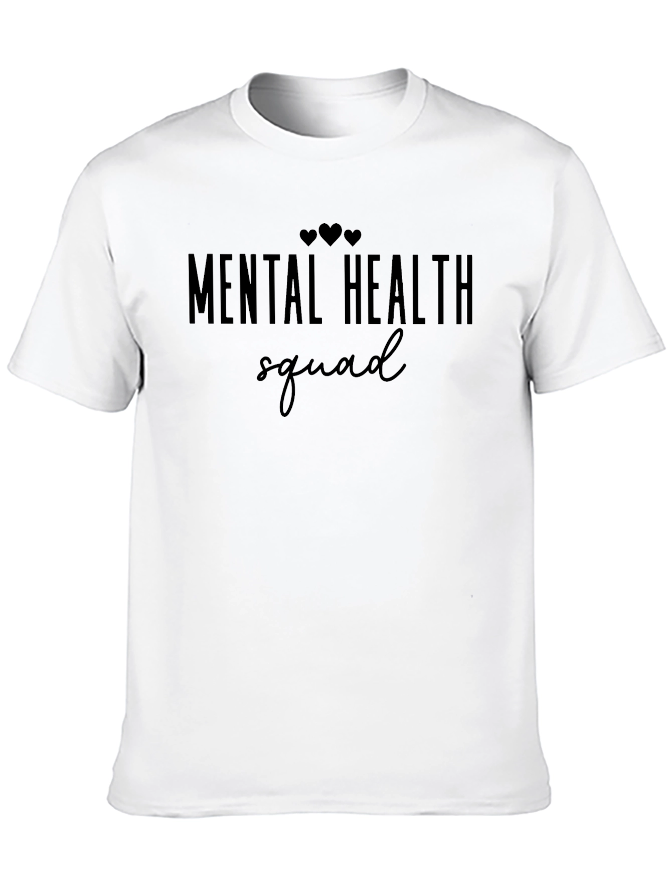 Mental Health Squad Graphic Tee - Black Crew Neck