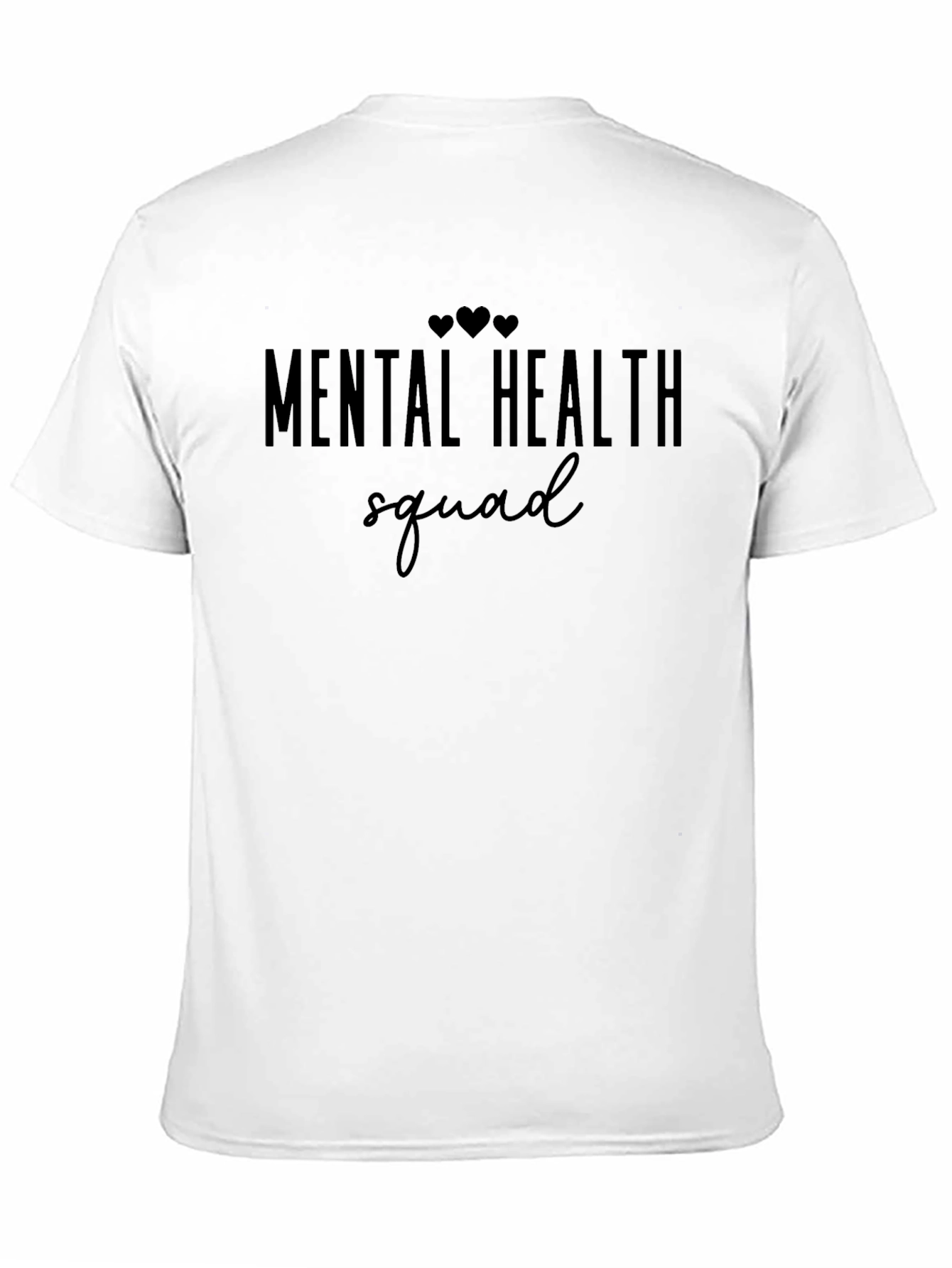 Mental Health Squad Graphic Tee - Black Crew Neck