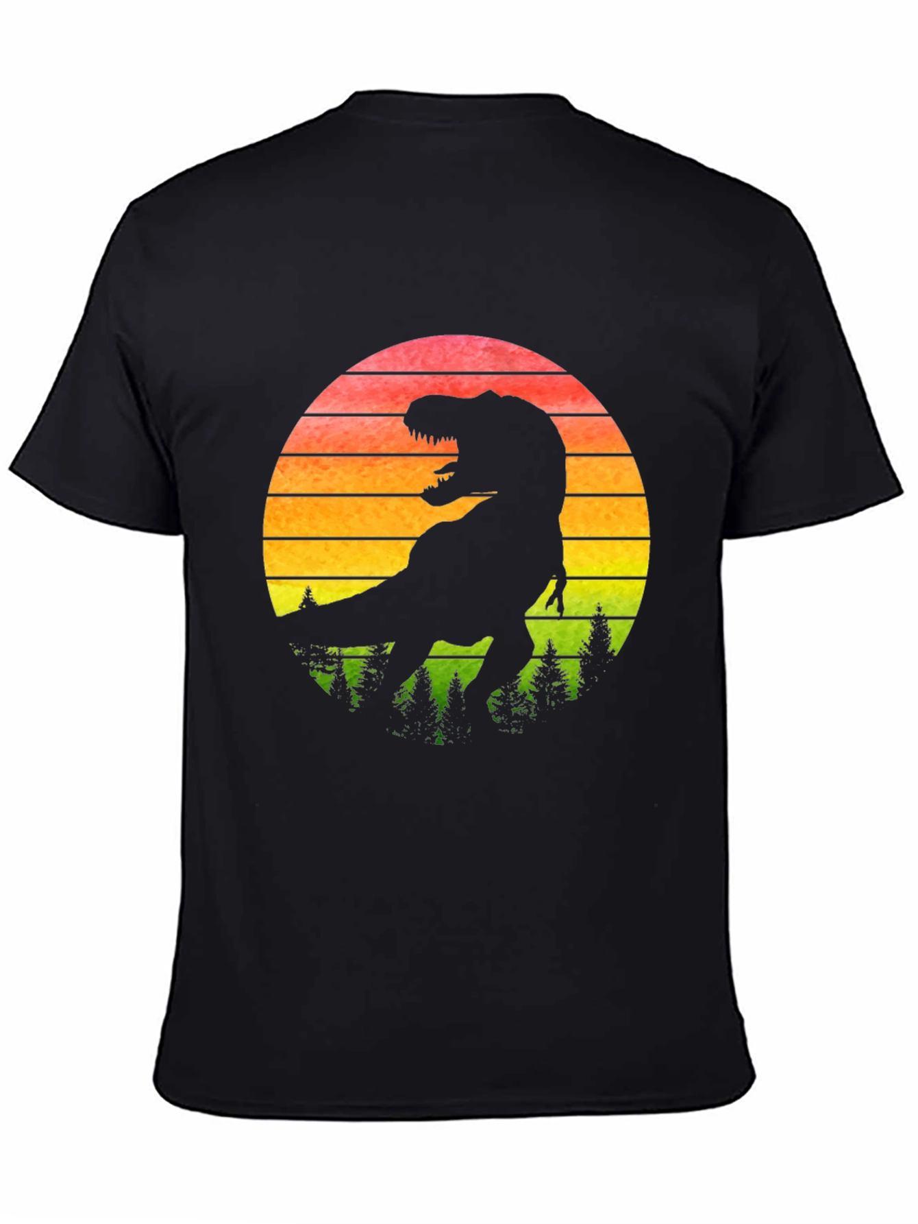 T-Rex Sunset Graphic Tee - Black