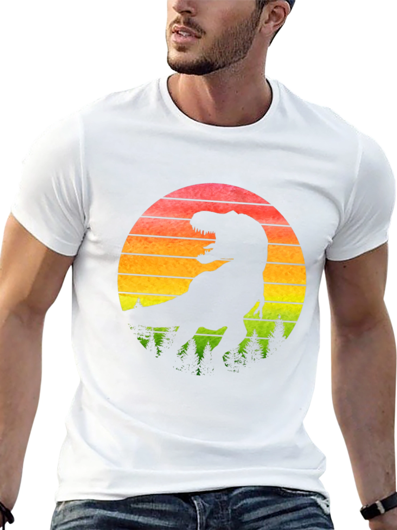 T-Rex Sunset Graphic Tee - Black