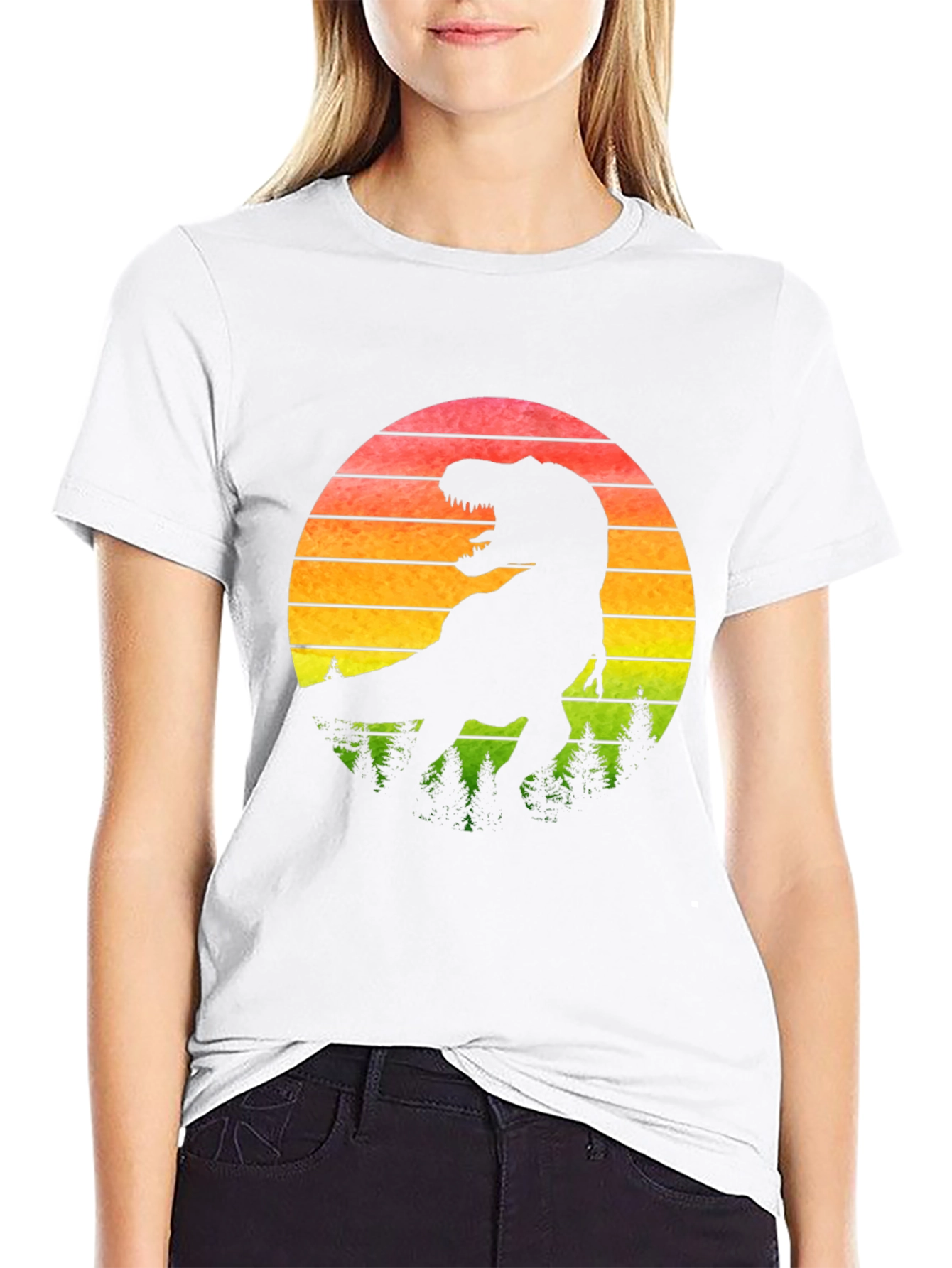 T-Rex Sunset Graphic Tee - Black