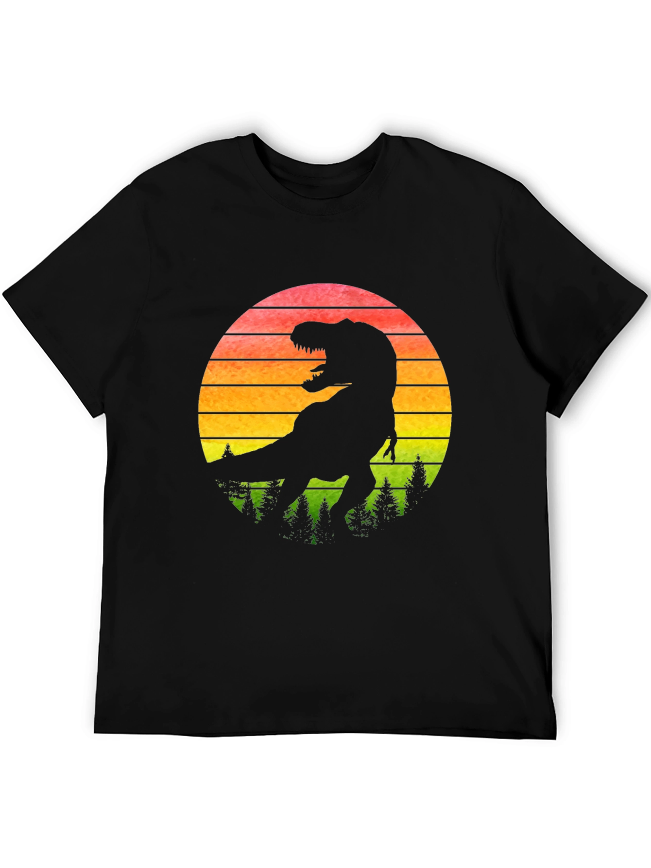 T-Rex Sunset Graphic Tee - Black