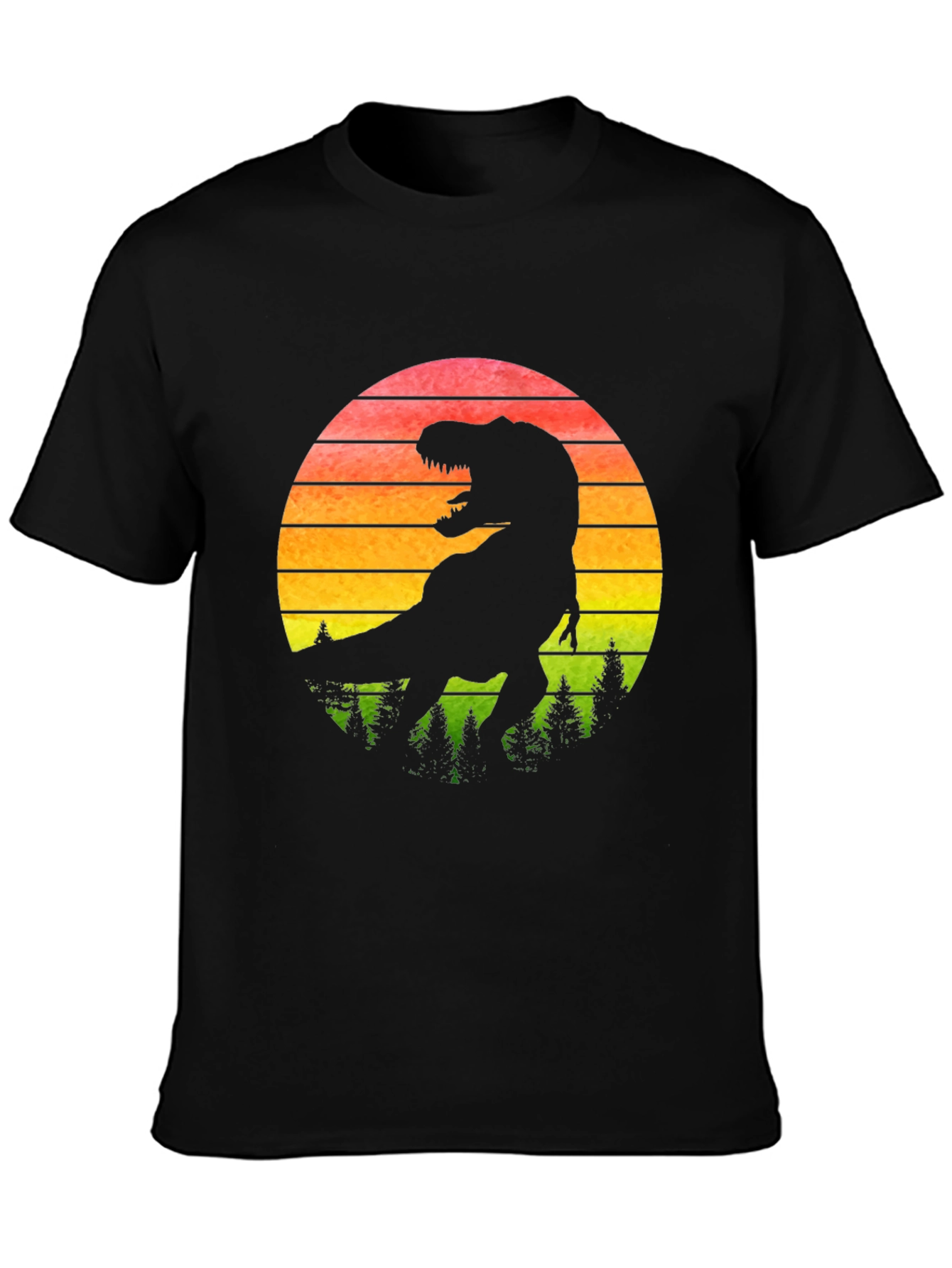 T-Rex Sunset Graphic Tee - Black