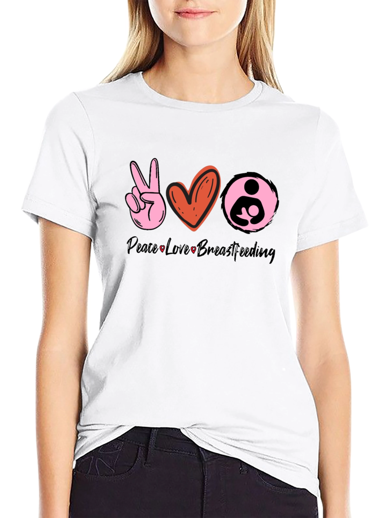 Peace Love Breastfeeding Graphic Tee
