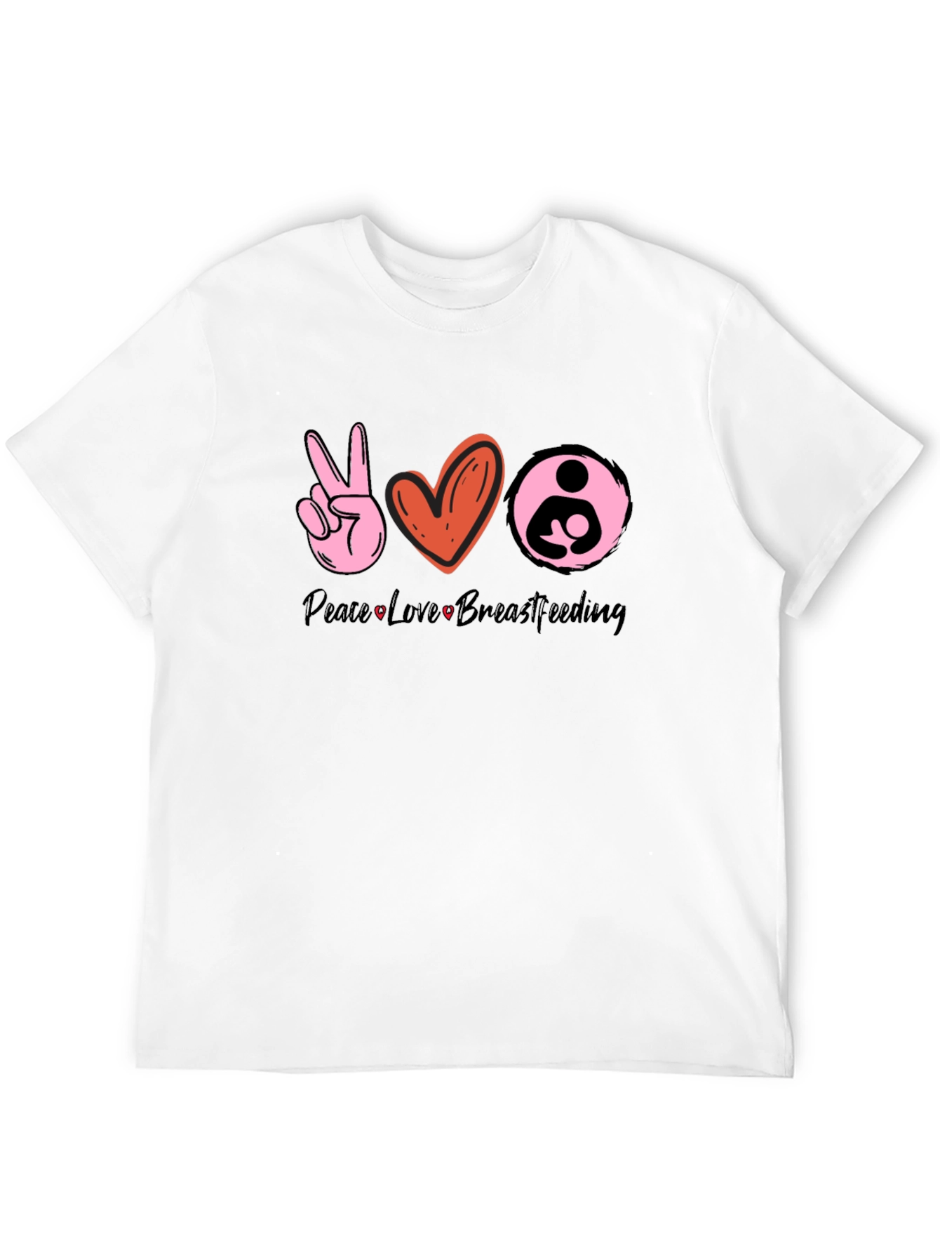 Peace Love Breastfeeding Graphic Tee