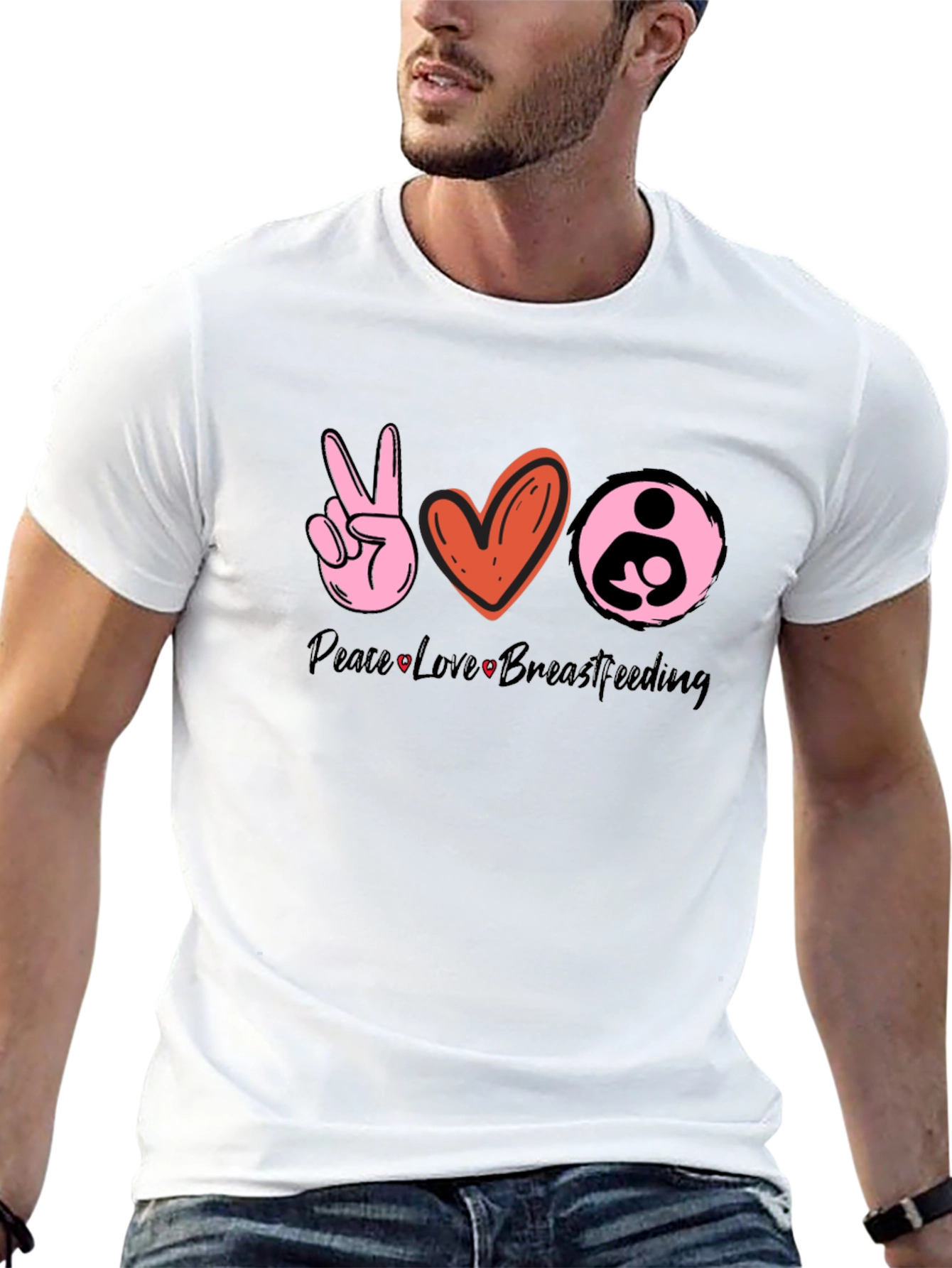 Peace Love Breastfeeding Graphic Tee