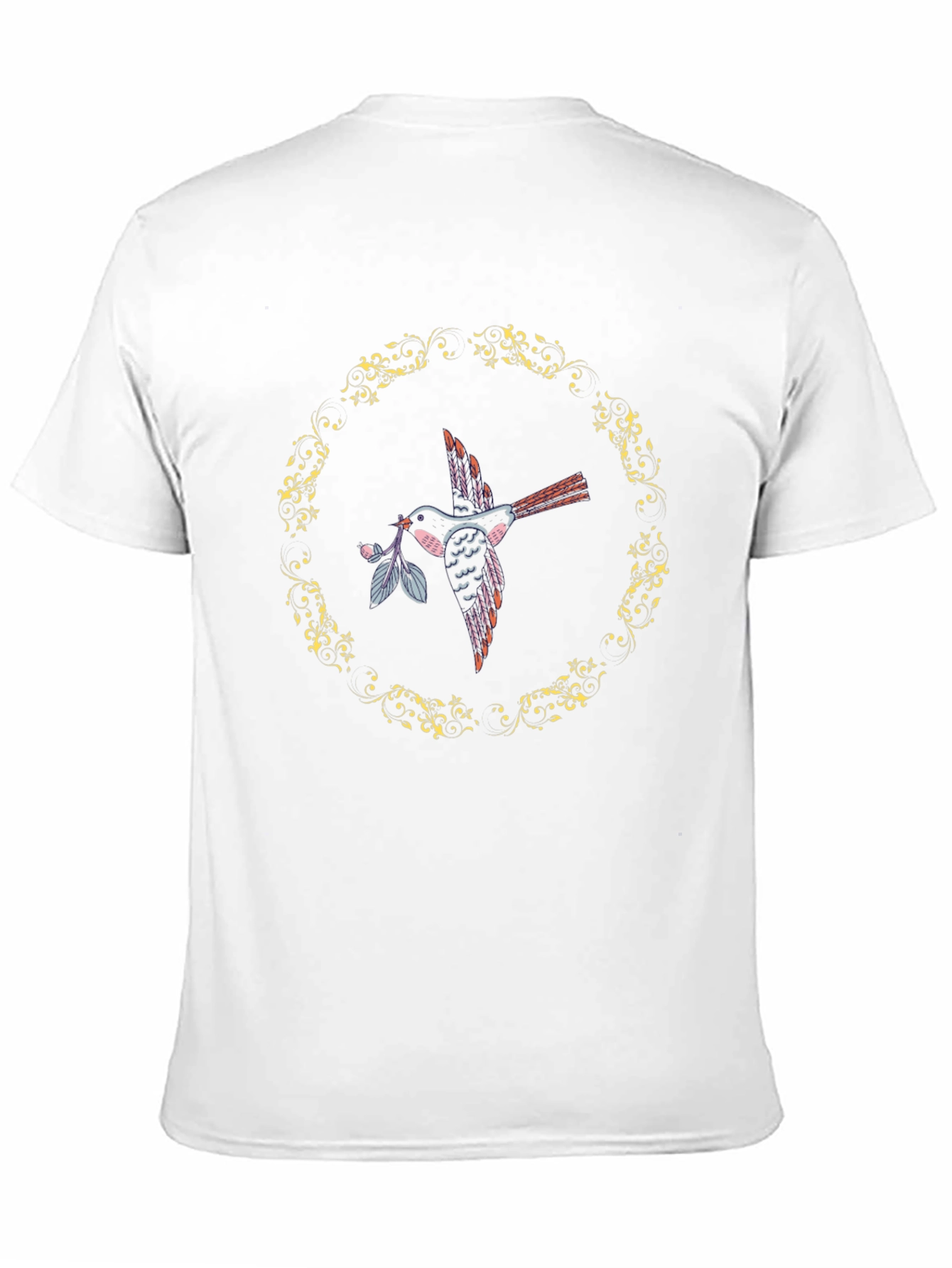 Bird & Floral Wreath Graphic Tee