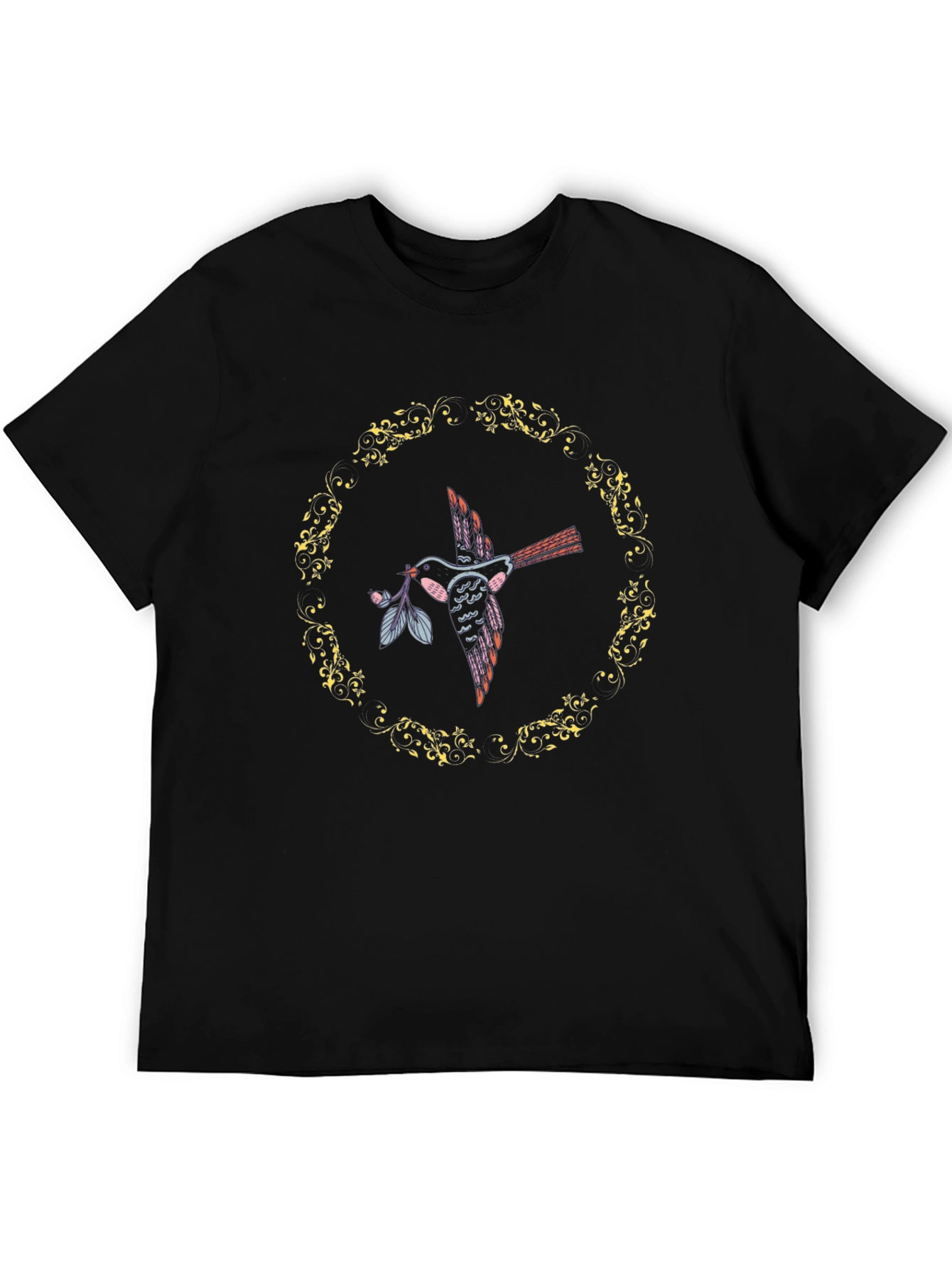 Bird & Floral Wreath Graphic Tee